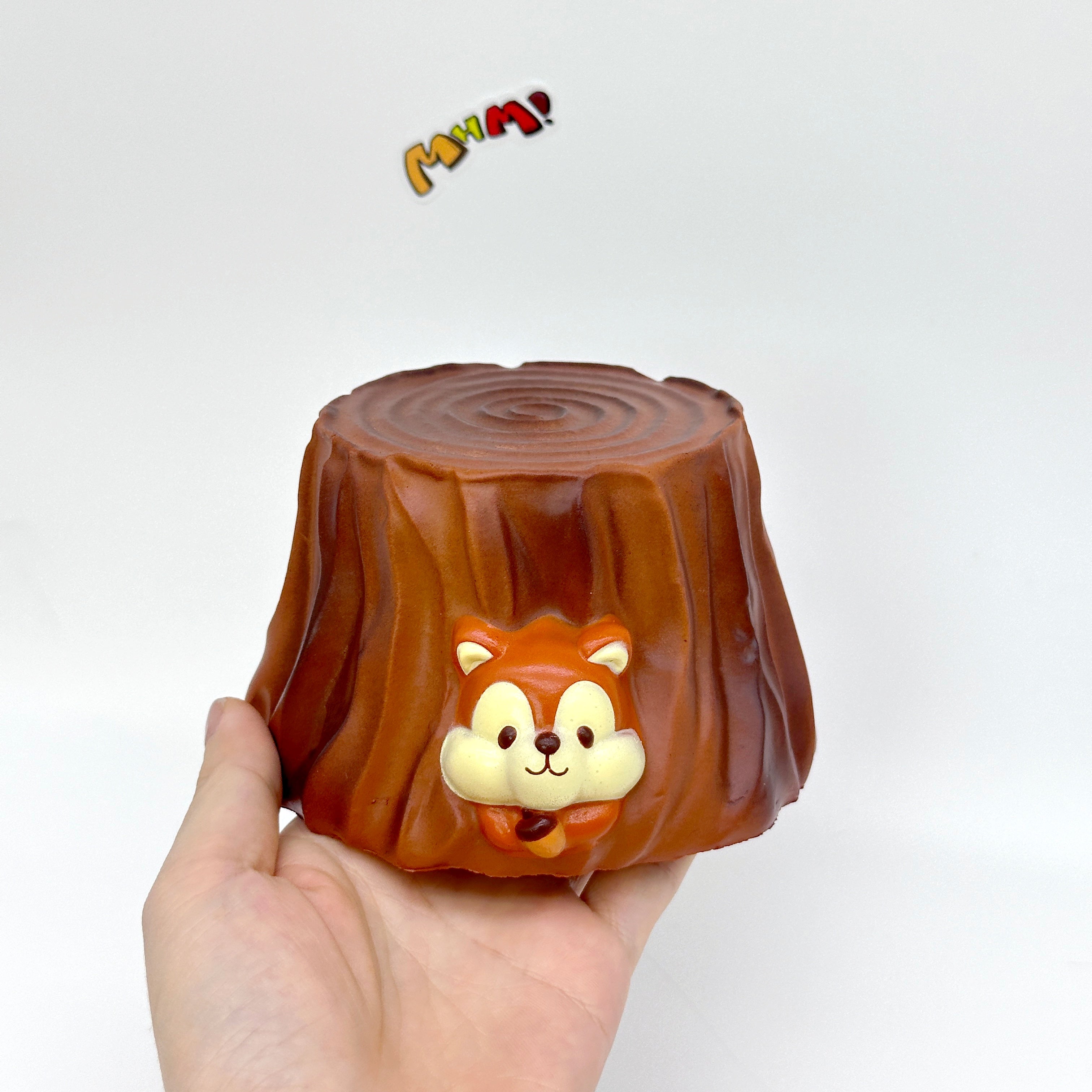 🌰 Squirrel Tree Stump Squishy 🐿️ | Cute Animal Themed Slow Rising Stress Relief Toy