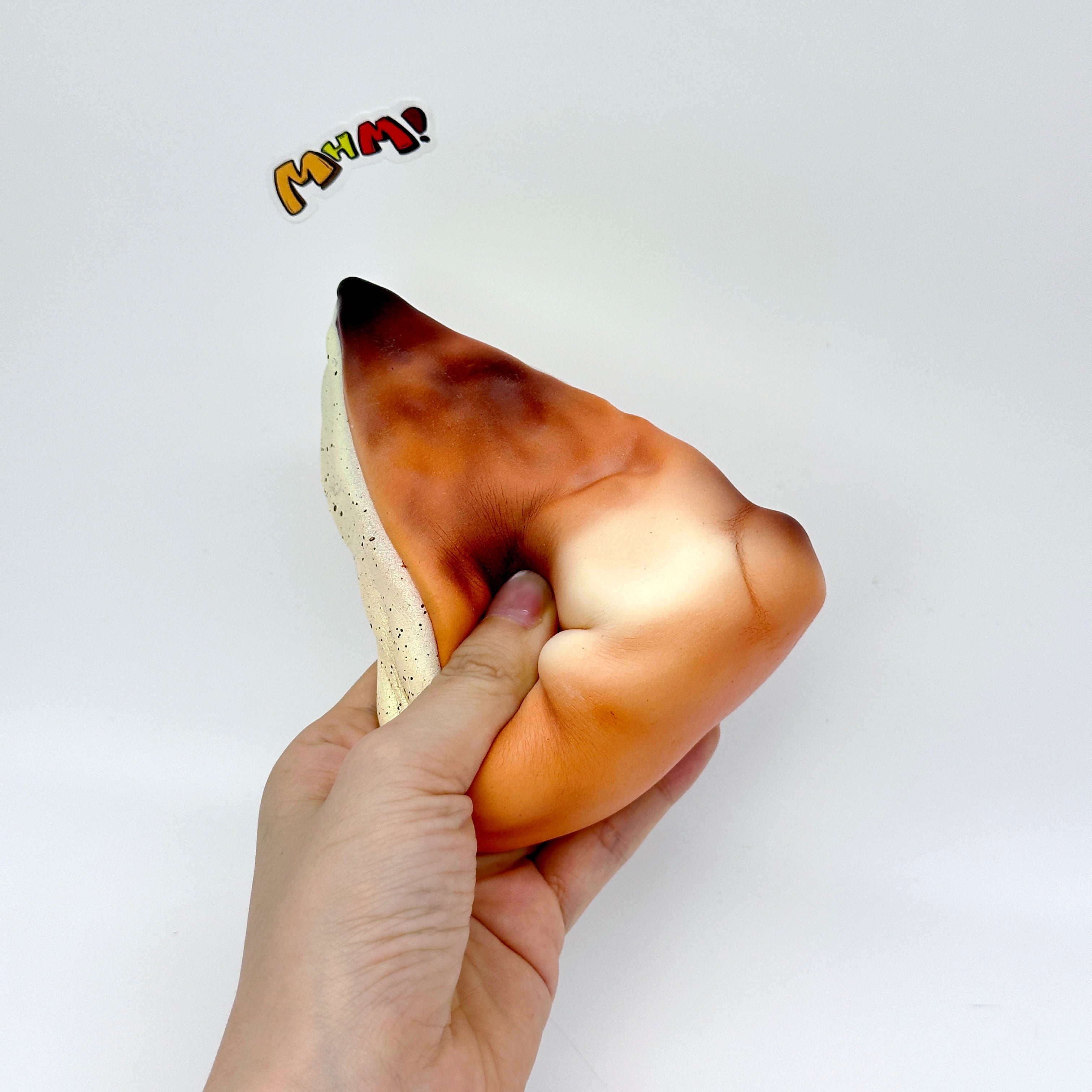 🍰 Triangular Basque Cheesecake Squishy 🧁 | Slow Rising Food Stress Relief Toy, Cute Dessert Squeeze Toy