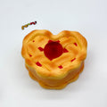 🍒 Heart-Shaped Cherry Pie Squishy 🥧 | Slow Rising Food Stress Relief Toy, Cute Dessert Squeeze Toy