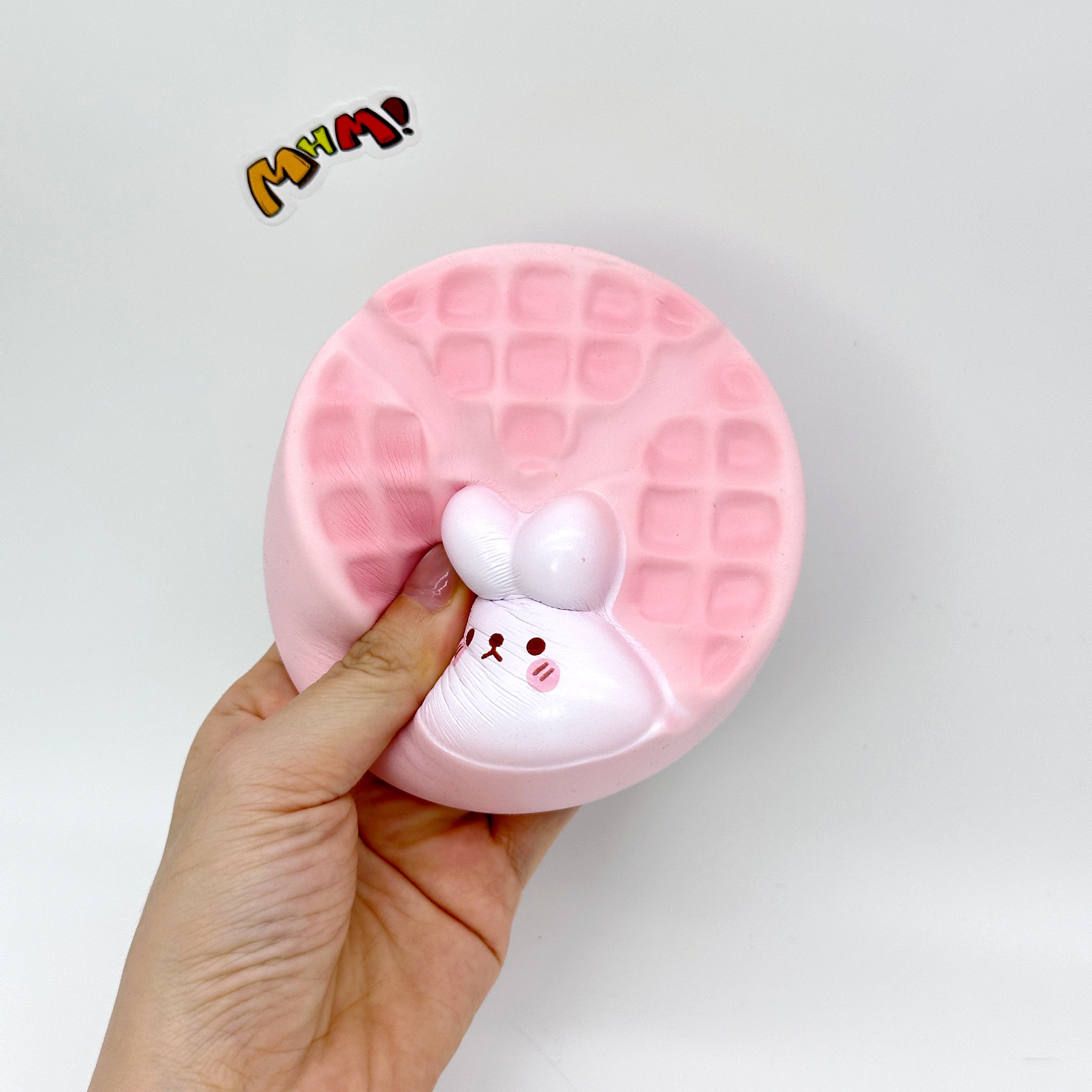 🧇 Bunny & Bear Waffle Squishy | Cute Animal Waffle Slow Rising Stress Relief Toy🐰🐻