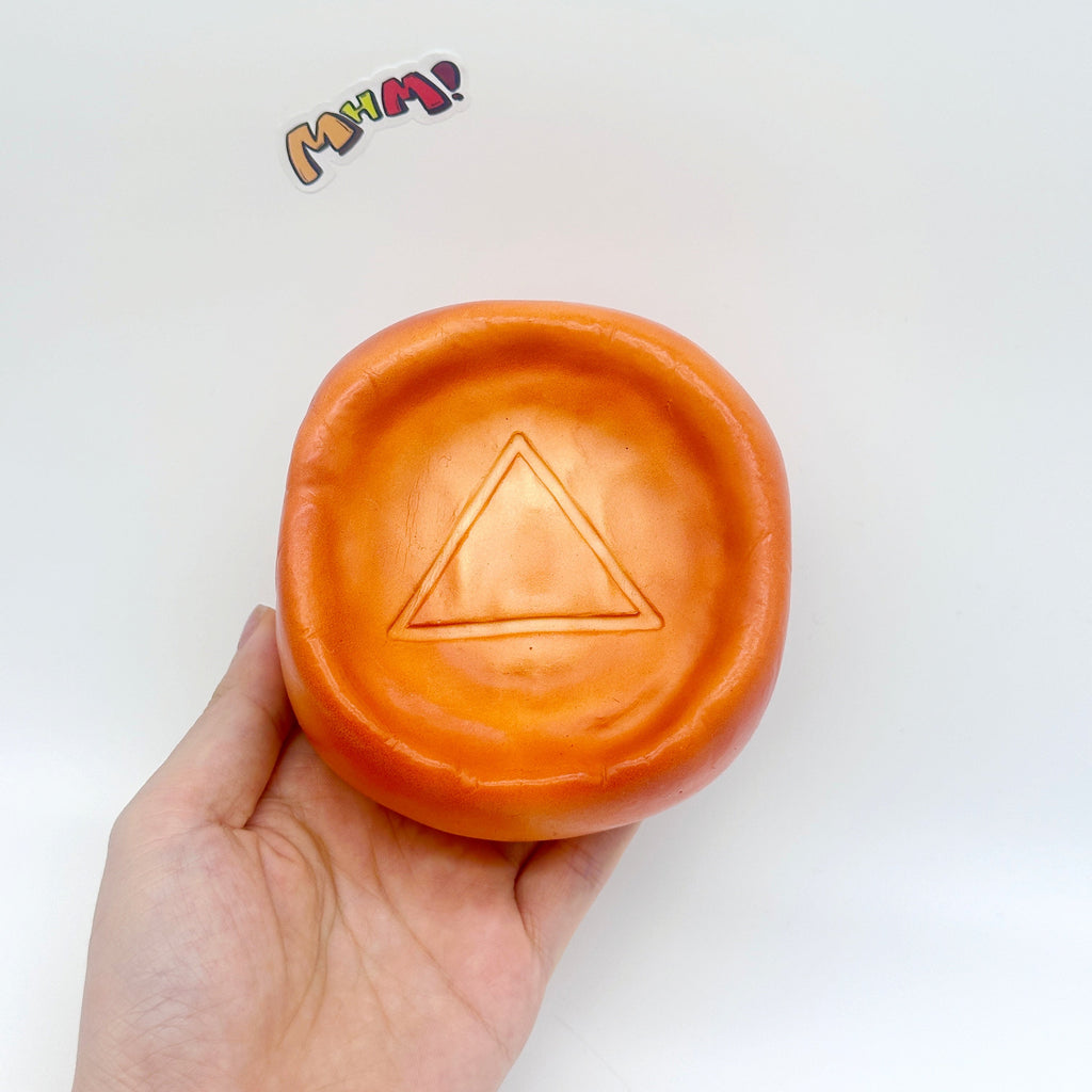 🍯 Caramel Dalgona Candy Squishy | Triangle Pattern Sugar Honeycomb Slow Rising Stress Relief Toy