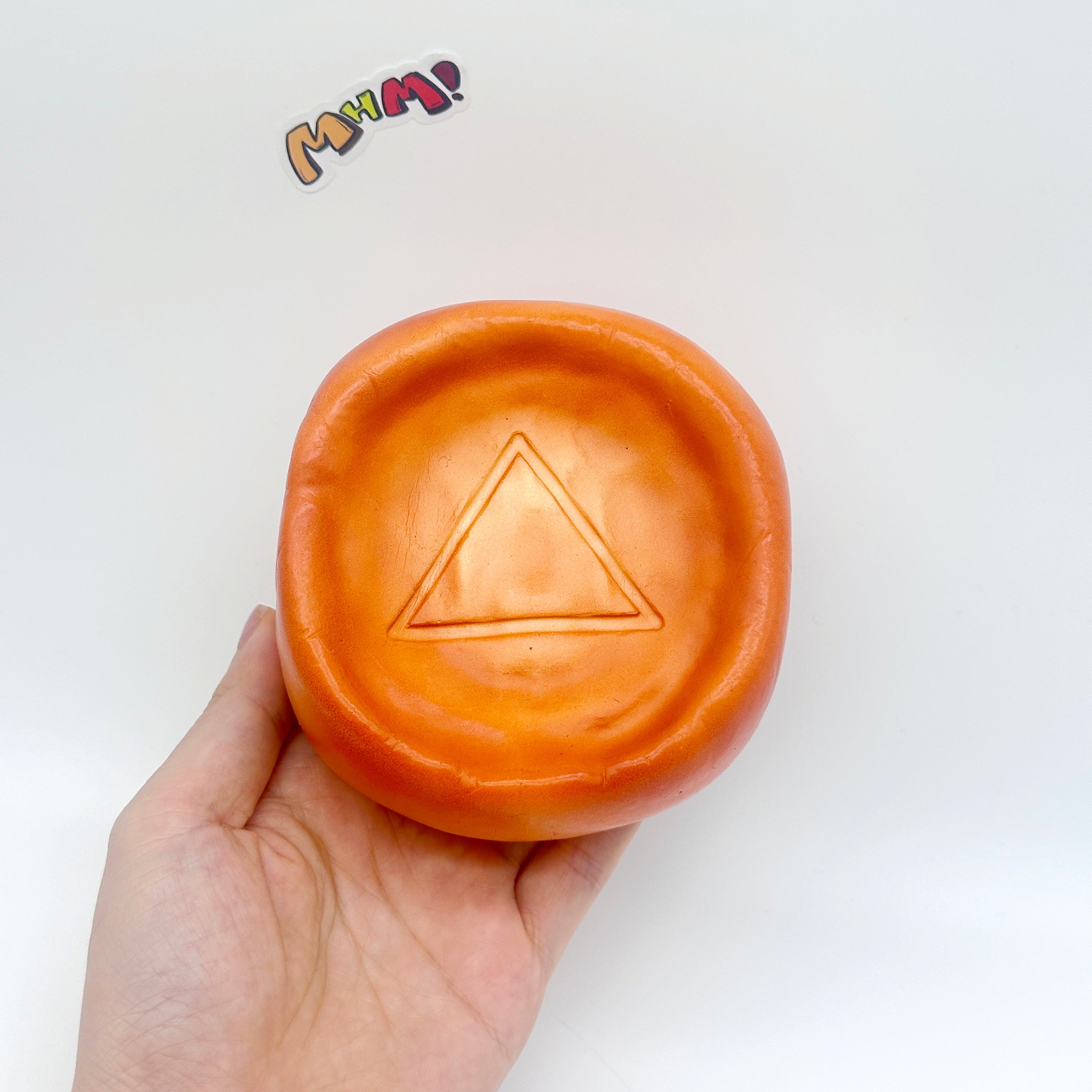 🍯 Caramel Dalgona Candy Squishy | Triangle Pattern Sugar Honeycomb Slow Rising Stress Relief Toy