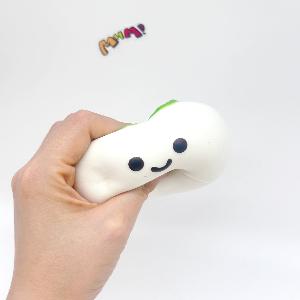 🍅 Lucky Persimmon Squishy - White & Pink Cute Persimmon Slow Rising Stress Relief Toy