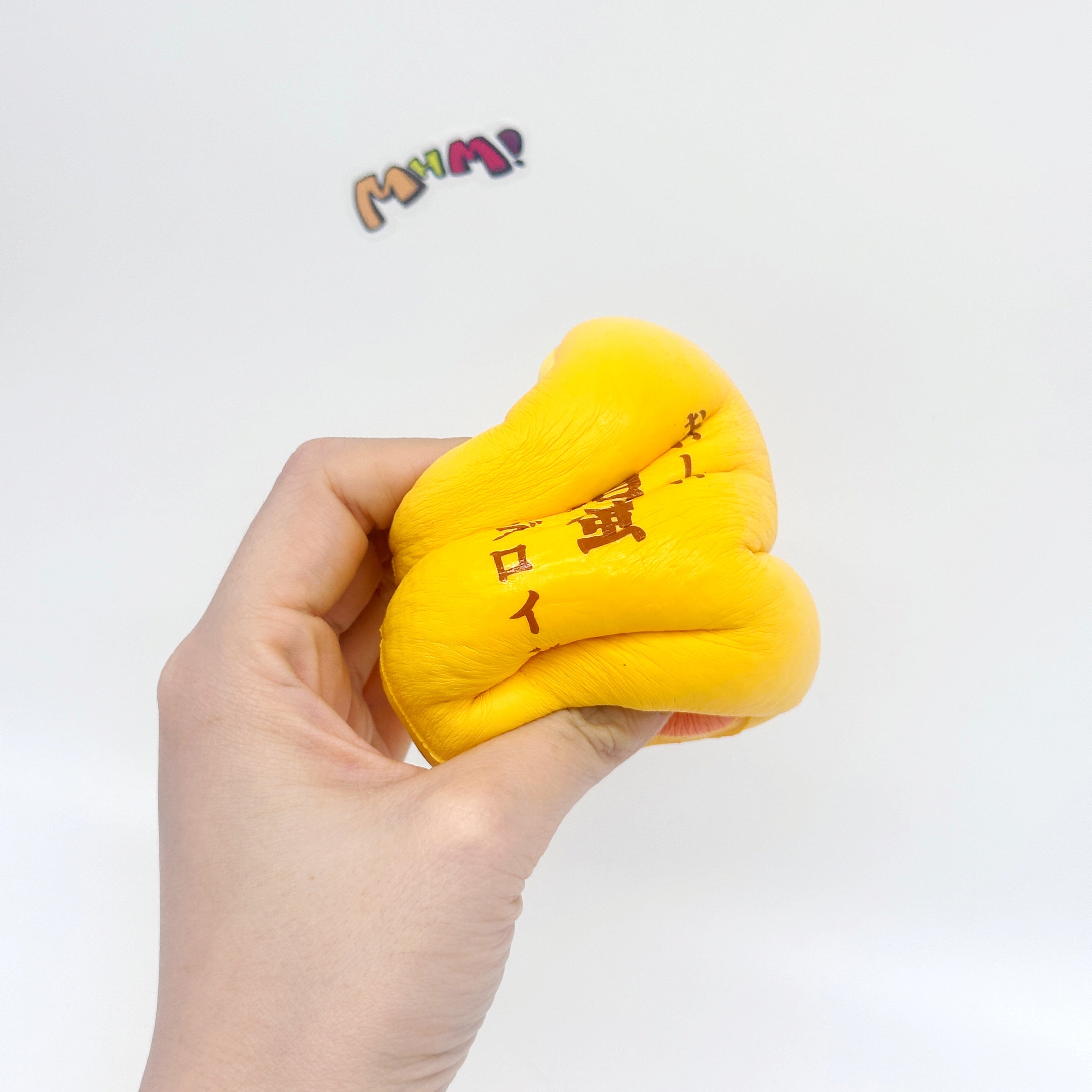 🍳 Tamagoyaki Squishy - Yellow & Chocolate Japanese Thick Egg Omelet Slow Rising Stress Relief Toy