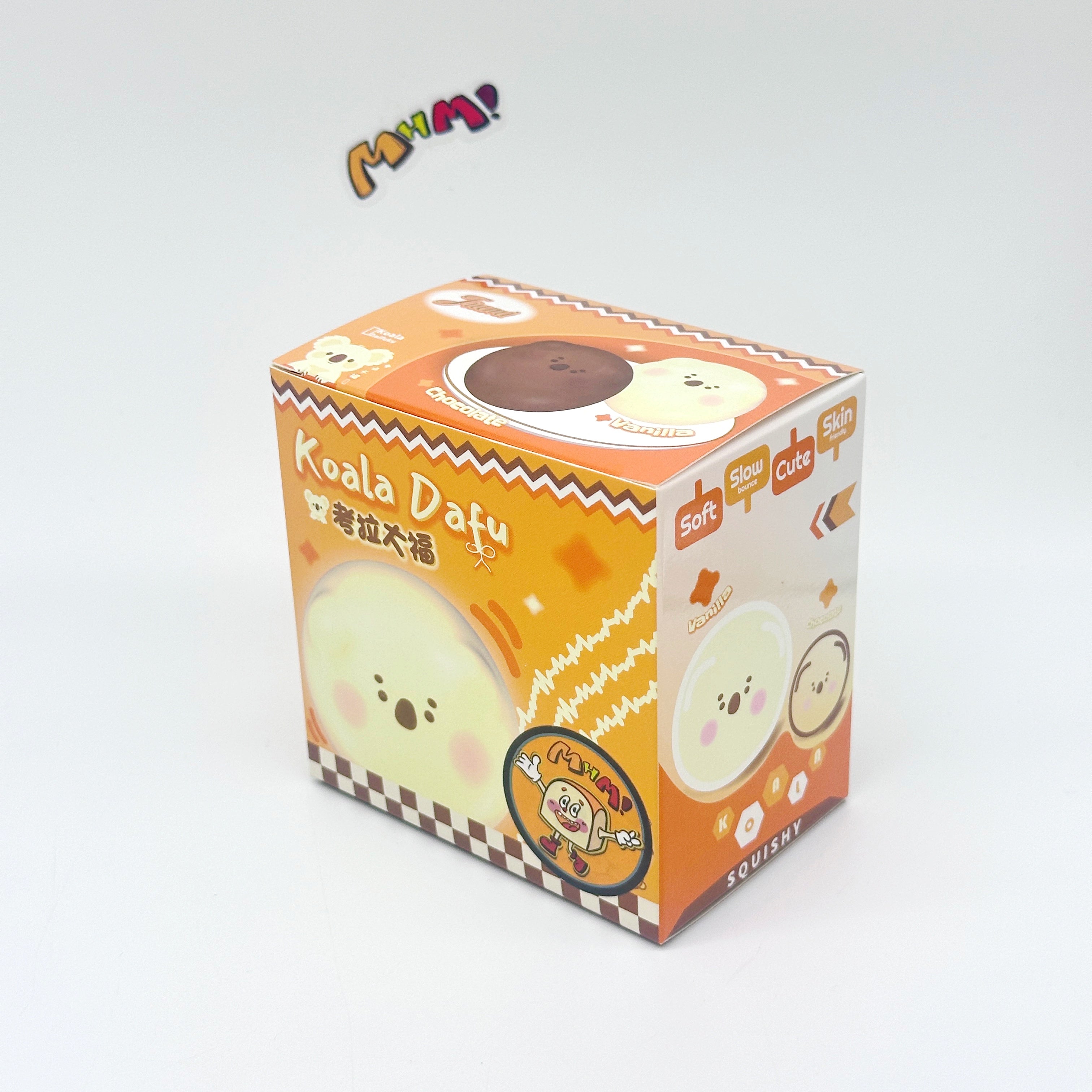 🍡🐨 Koala Daifuku Squishy - Vanilla & Chocolate Cute Mochi Slow Rising Stress Relief Toy