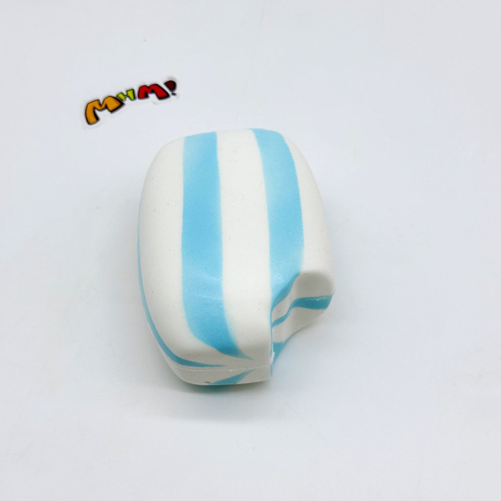 🍬 Blue Striped Fruit Gummy Squishy | Candy Themed Slow Rising Stress Relief Toy