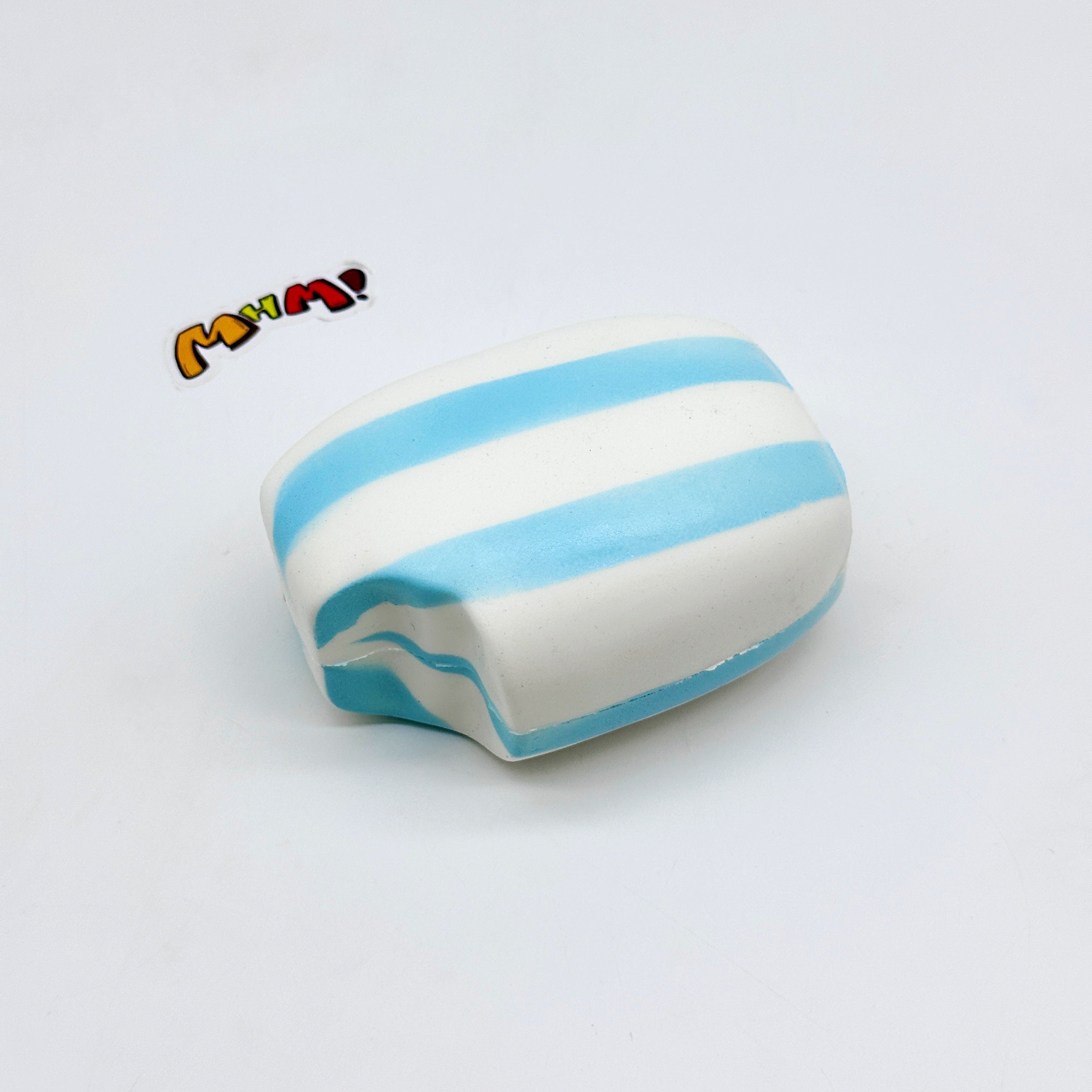 🍬 Blue Striped Fruit Gummy Squishy | Candy Themed Slow Rising Stress Relief Toy
