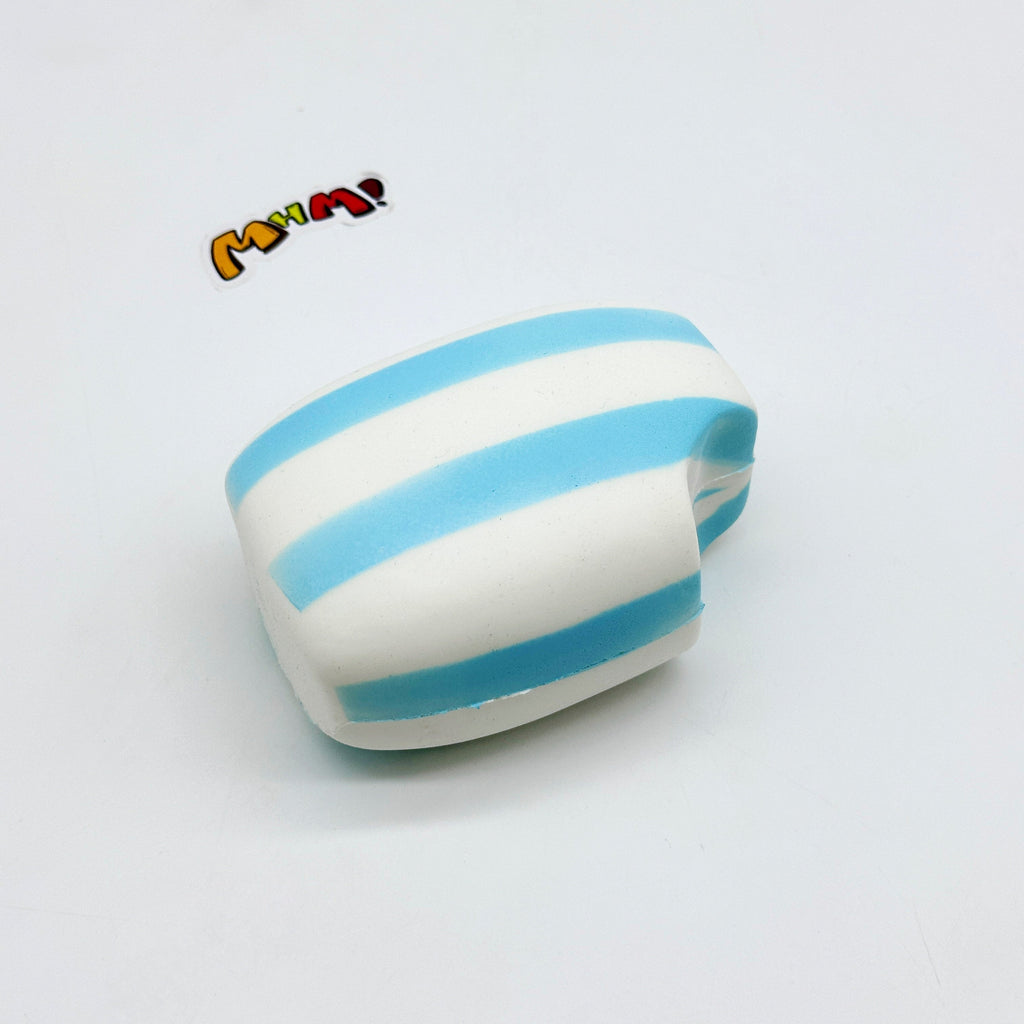 🍬 Blue Striped Fruit Gummy Squishy | Candy Themed Slow Rising Stress Relief Toy