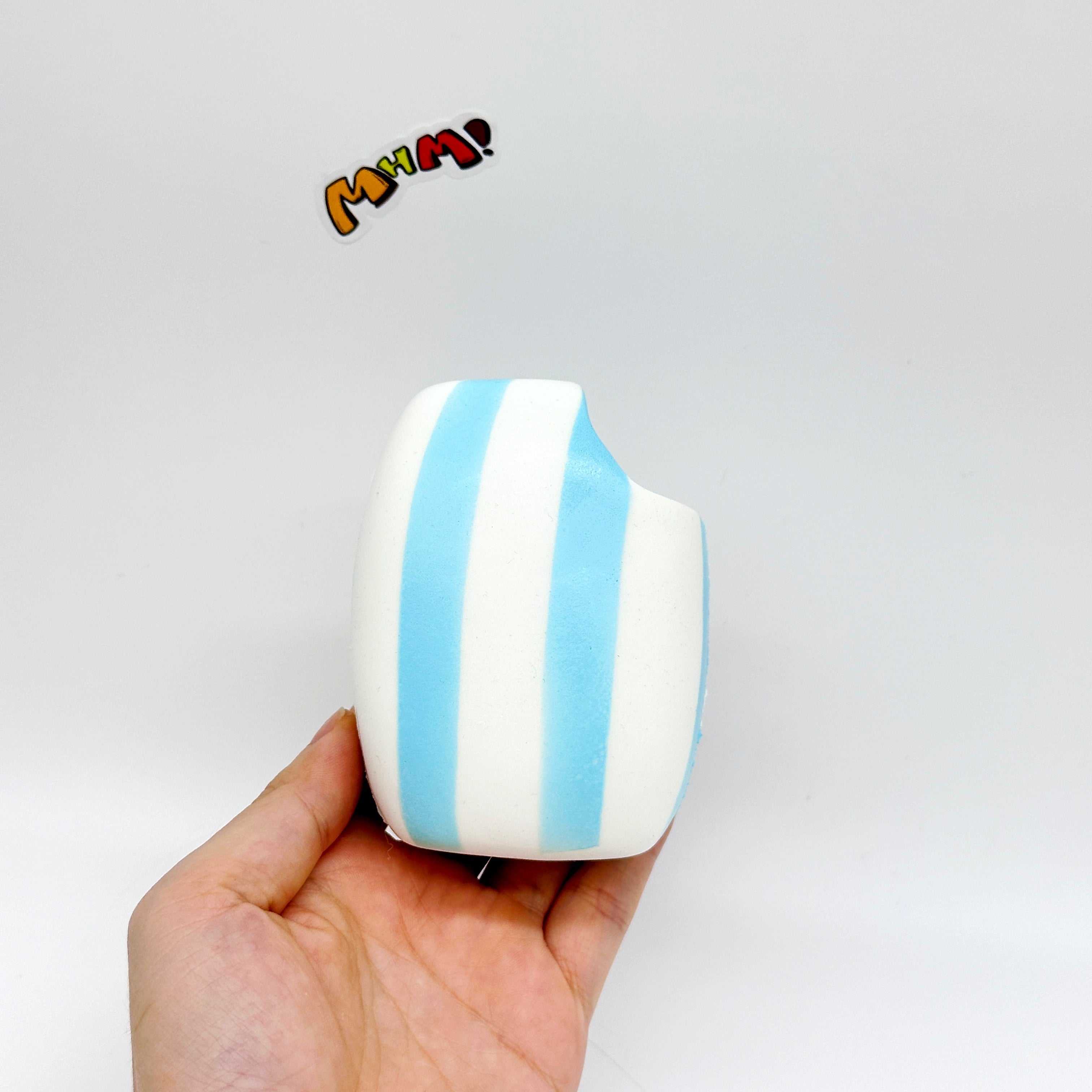🍬 Blue Striped Fruit Gummy Squishy | Candy Themed Slow Rising Stress Relief Toy