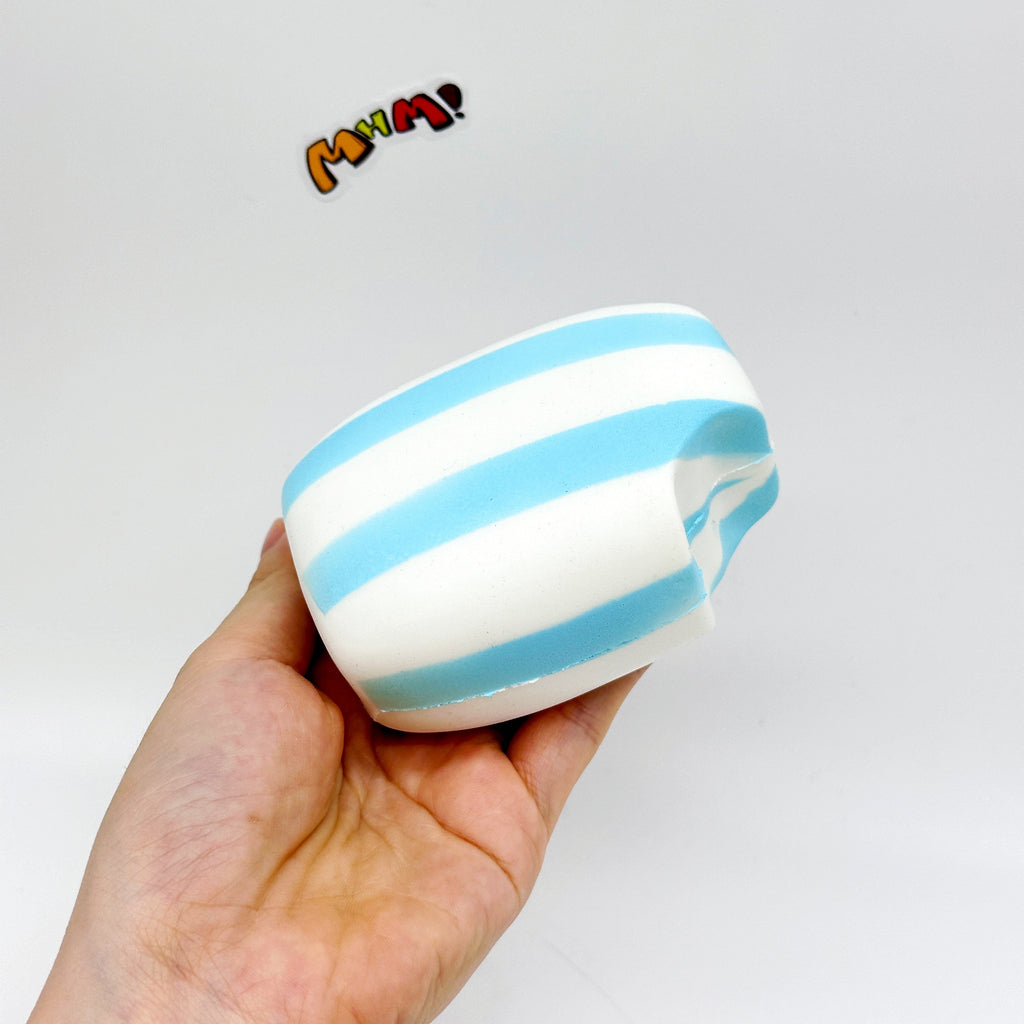 🍬 Blue Striped Fruit Gummy Squishy | Candy Themed Slow Rising Stress Relief Toy
