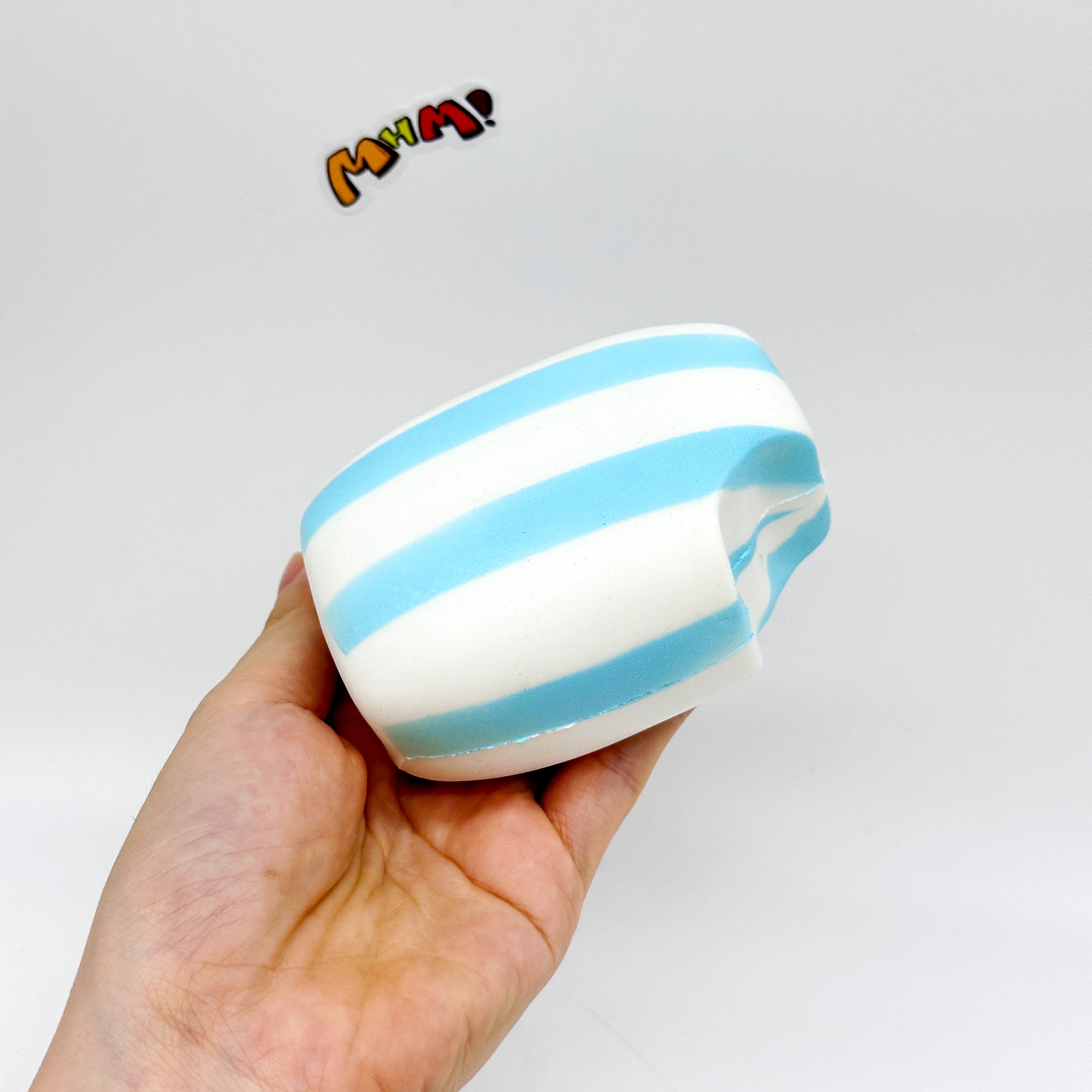 🍬 Blue Striped Fruit Gummy Squishy | Candy Themed Slow Rising Stress Relief Toy