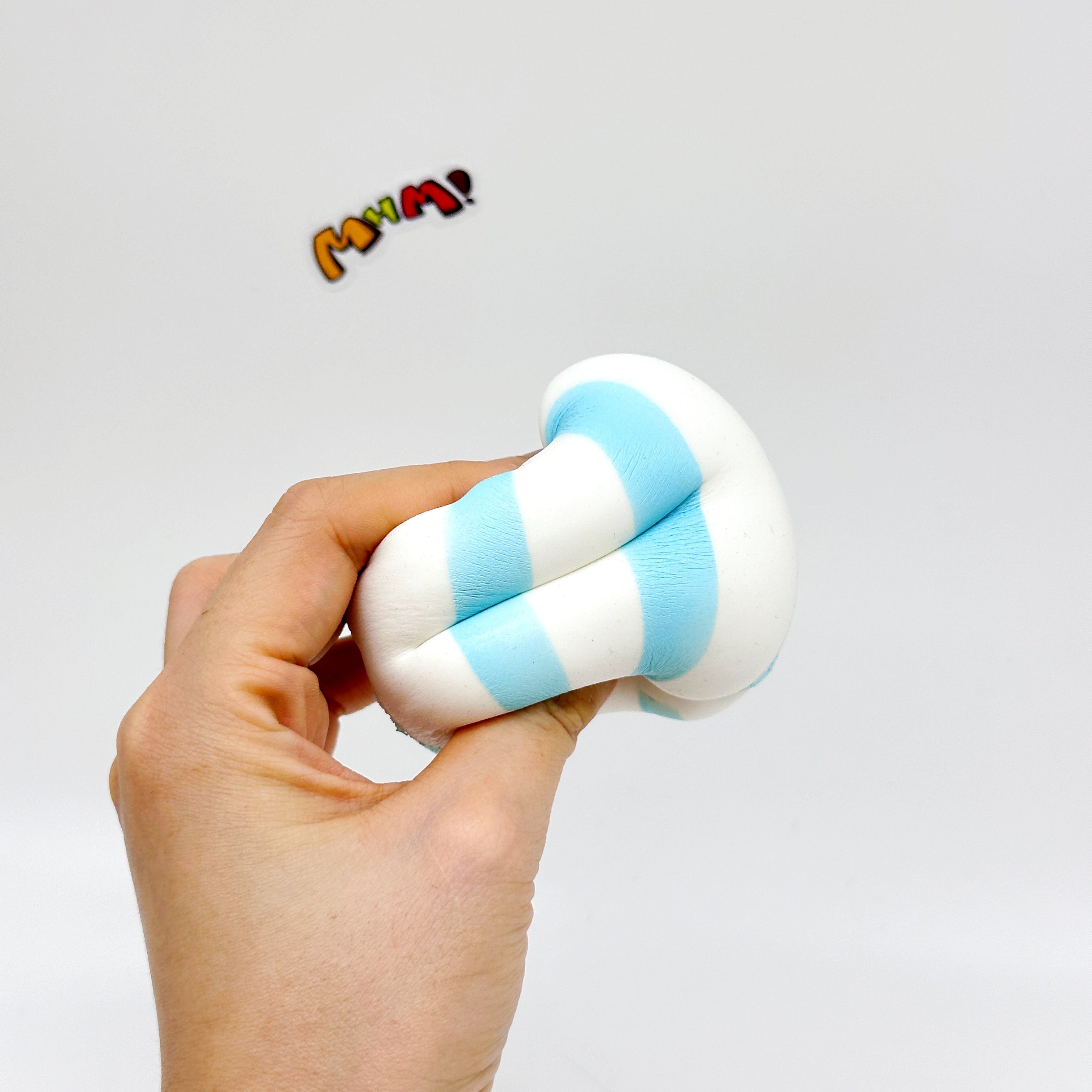 🍬 Blue Striped Fruit Gummy Squishy | Candy Themed Slow Rising Stress Relief Toy