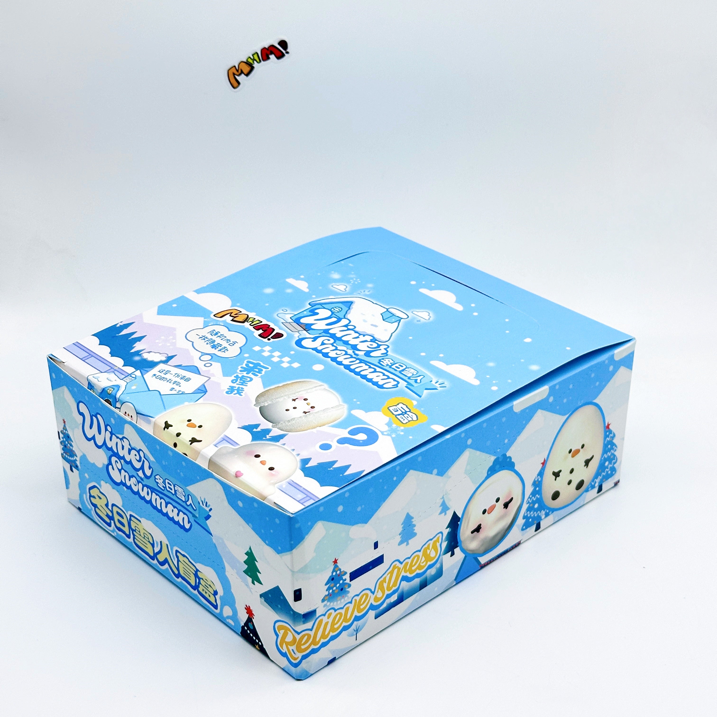 ☃️ Snowman Marshmallow Squishy Blind Box | 6 Styles Winter Themed Slow Rising Stress Relief Toy