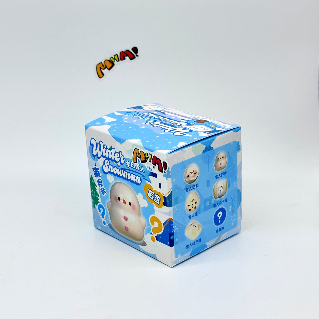 ☃️ Snowman Marshmallow Squishy Blind Box | 6 Styles Winter Themed Slow Rising Stress Relief Toy