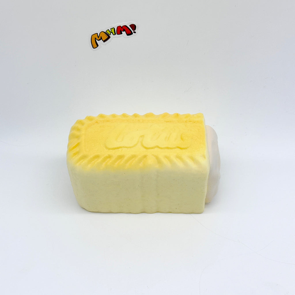 🥛 Thick Cream Filled Milk Biscuit Squishy | Snack Themed Slow Rising Stress Relief Toy