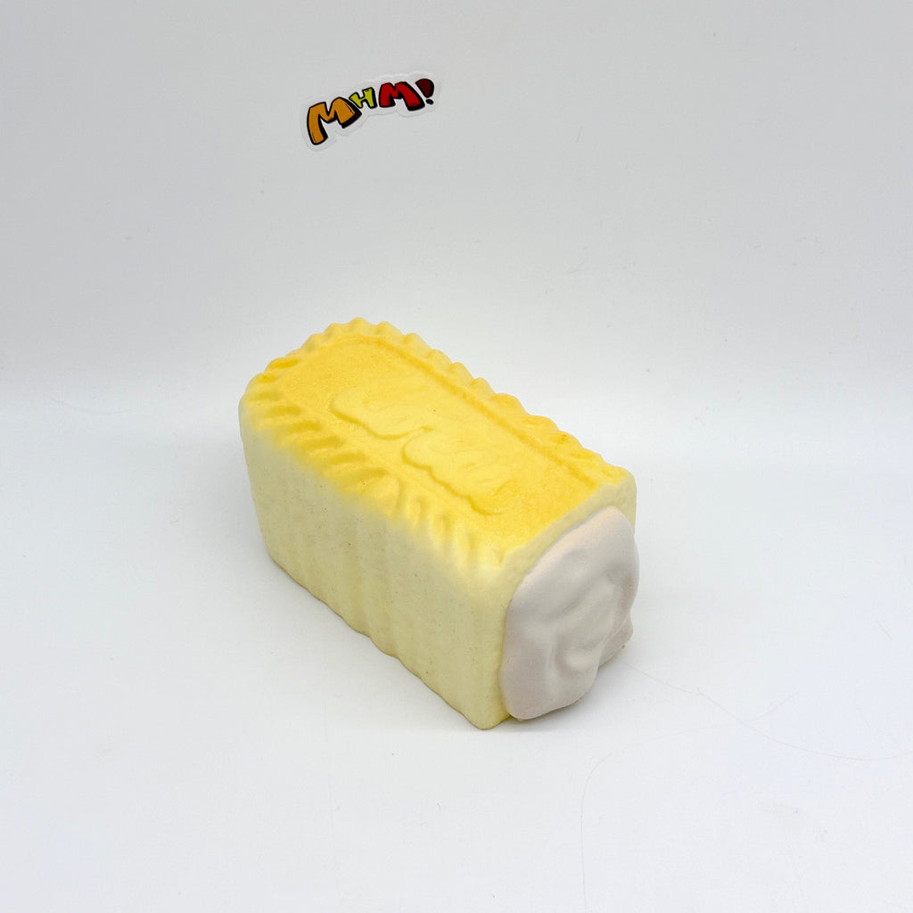 🥛 Thick Cream Filled Milk Biscuit Squishy | Snack Themed Slow Rising Stress Relief Toy