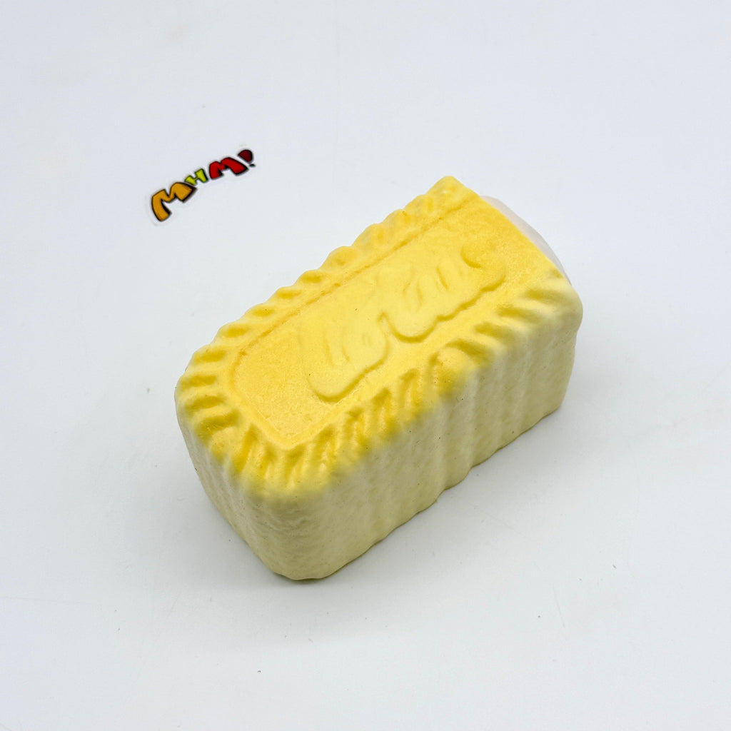 🥛 Thick Cream Filled Milk Biscuit Squishy | Snack Themed Slow Rising Stress Relief Toy