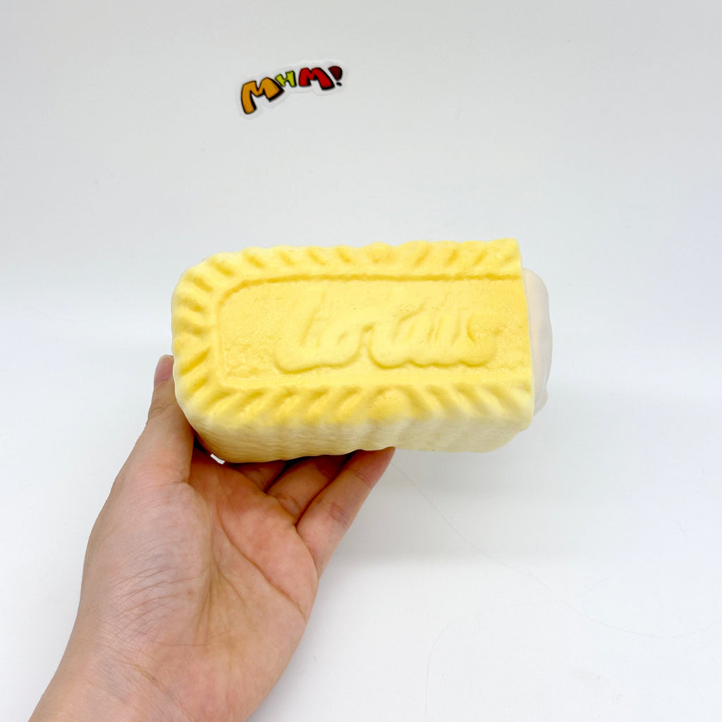 🥛 Thick Cream Filled Milk Biscuit Squishy | Snack Themed Slow Rising Stress Relief Toy