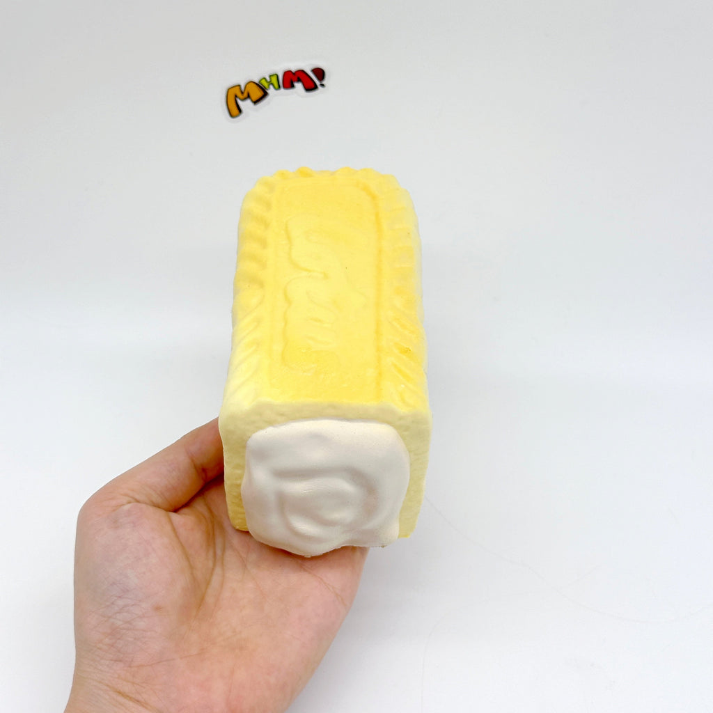 🥛 Thick Cream Filled Milk Biscuit Squishy | Snack Themed Slow Rising Stress Relief Toy