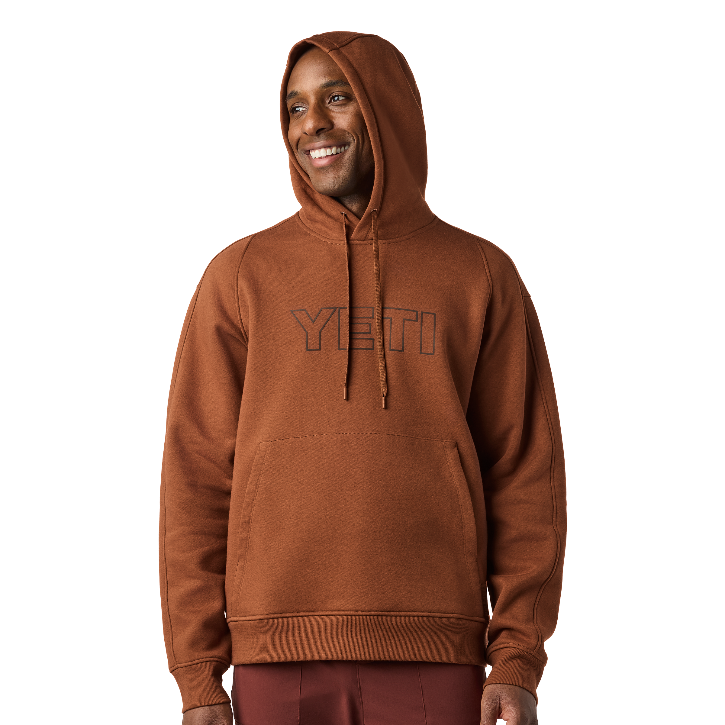 YETI® Logo Fleece Hoodie Rust