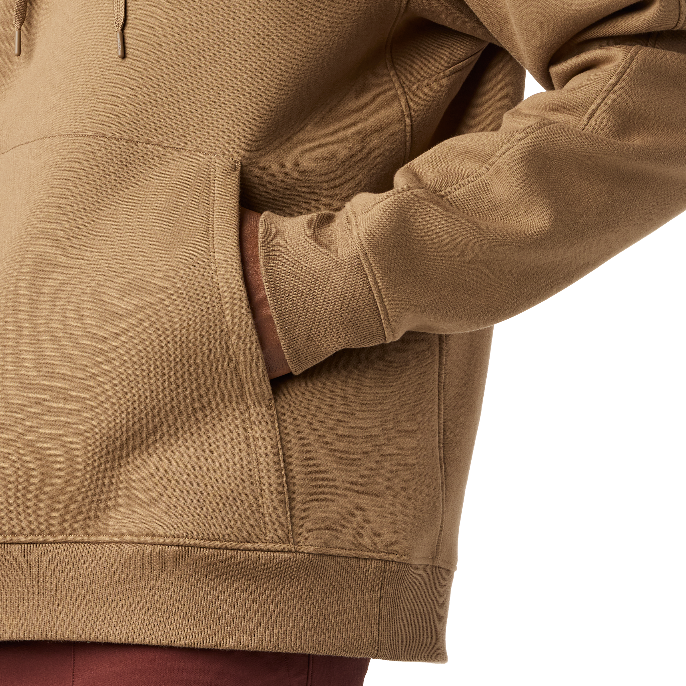 Built For The Wild Badge Fleece Hoodie Brush Brown