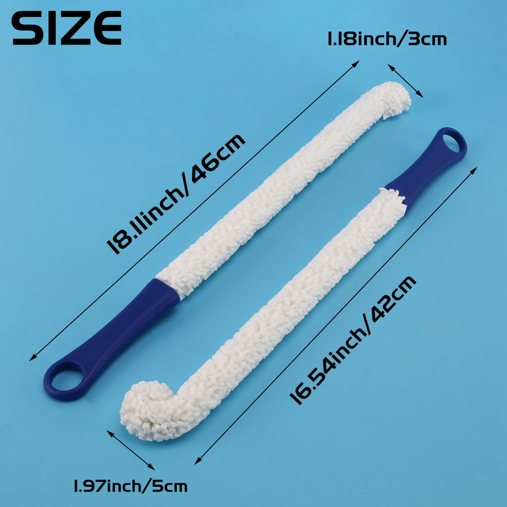 Bottle Cleaning Brush - Set of 2 Flexible Bottle Scourer - Multi-Function Household Cleaning Tools for Cleaning of Wine Decanters, Goblets, Glasses, Cups