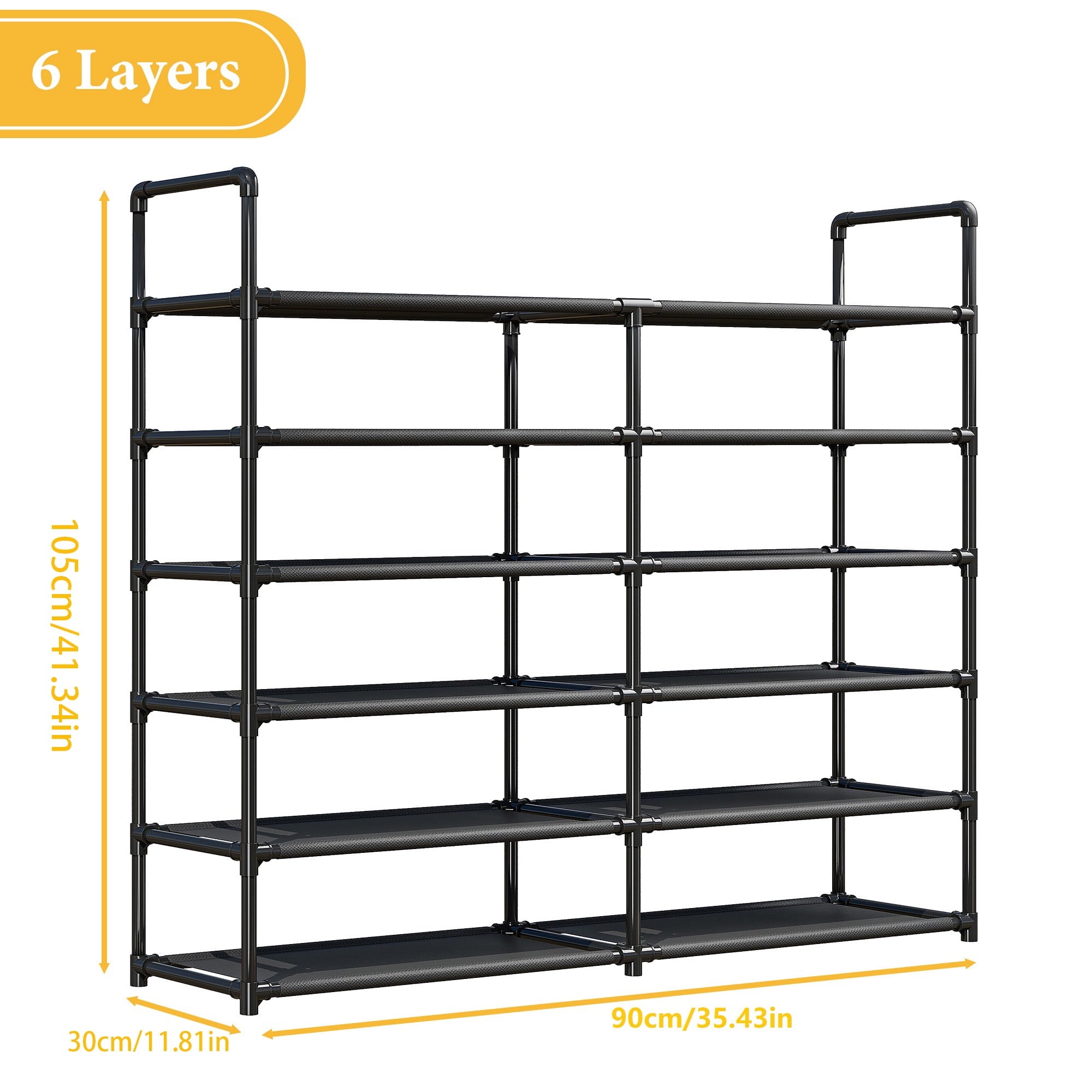 5 Tier Shoe Rack, Large Capacity Sturdy Shoe Organizer, Metal Shoe Shelf, Holds up to 26 Pairs for Entryway, Closet and Bedroom
