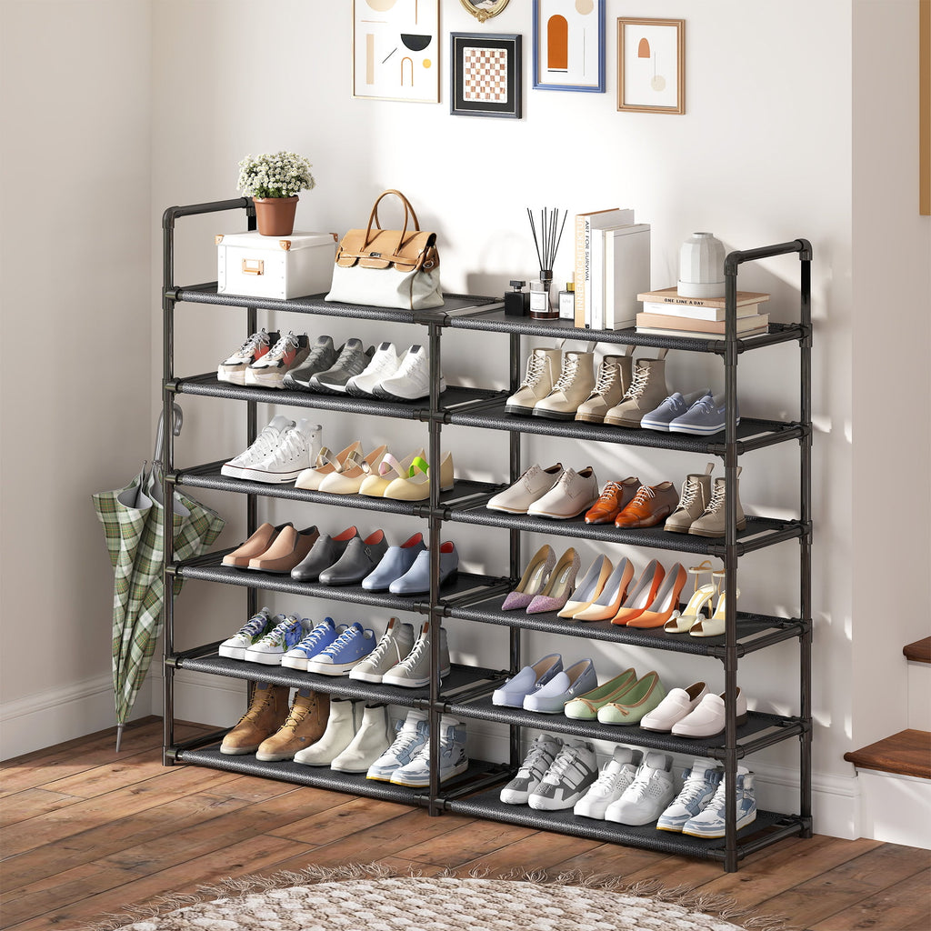 5 Tier Shoe Rack, Large Capacity Sturdy Shoe Organizer, Metal Shoe Shelf, Holds up to 26 Pairs for Entryway, Closet and Bedroom