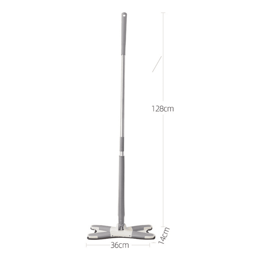 Flat Floor Mop with Replace Cloth Heads 360 Degree Squeeze Hand-Free Wash Household Lazy Home Cleaning Tool