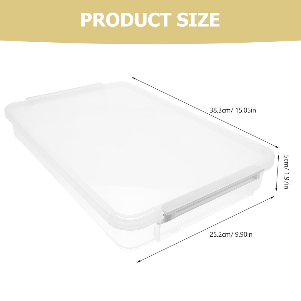 unbranded  3 Pcs Stackable Photo Scrapbook Transparent Box Storage Bins with Lid File Boxes Office