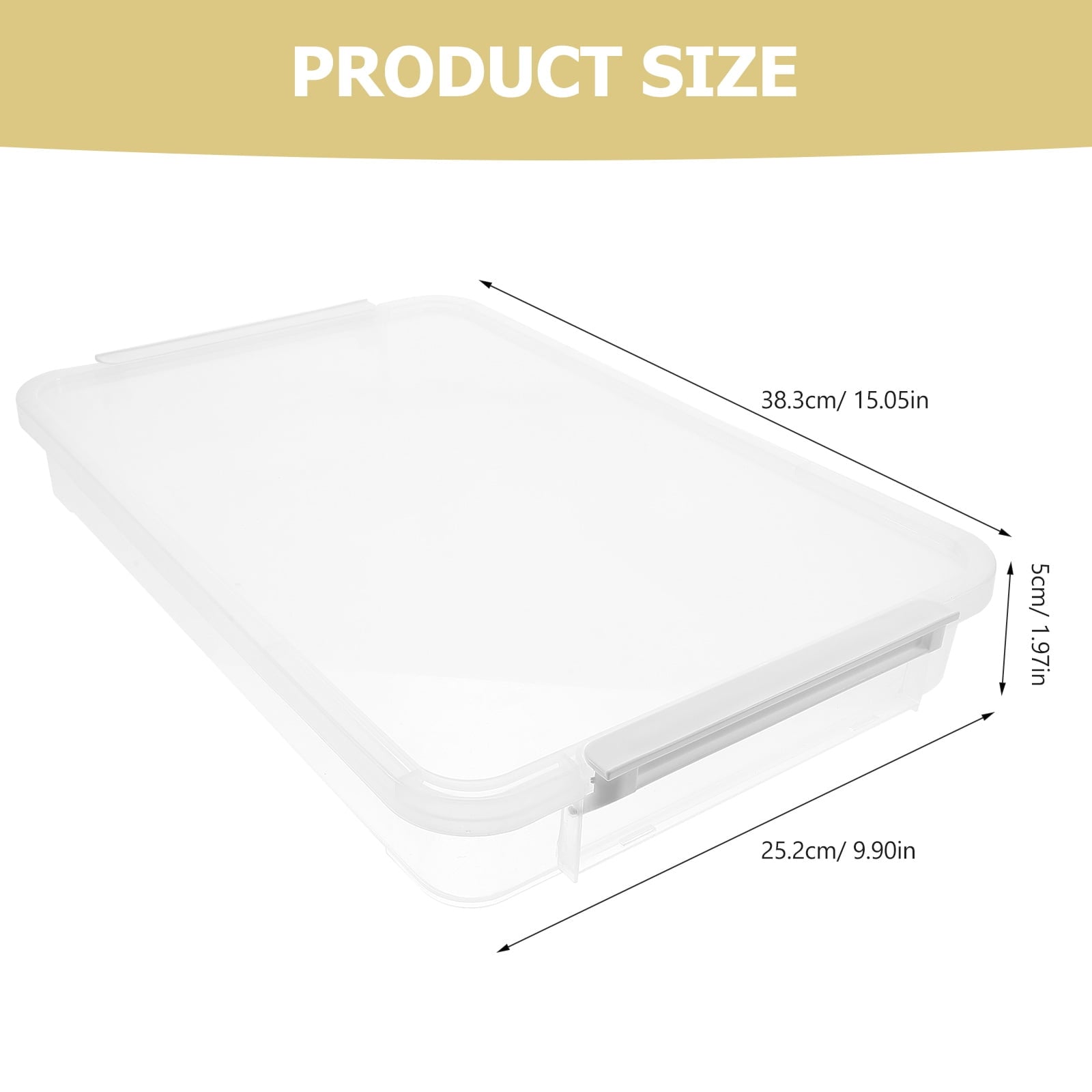 unbranded  3 Pcs Stackable Photo Scrapbook Transparent Box Storage Bins with Lid File Boxes Office