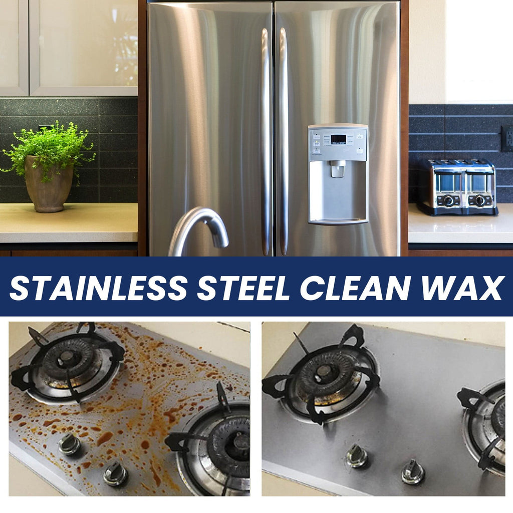 Stainless Steel Sink Cleaner and Cleaning Sponge, Rust Remover for Metal and Wax and Grease Remover, for Stainless Steel Kitchen Sink, Stainless Steel Kitchen Faucet, Stainless