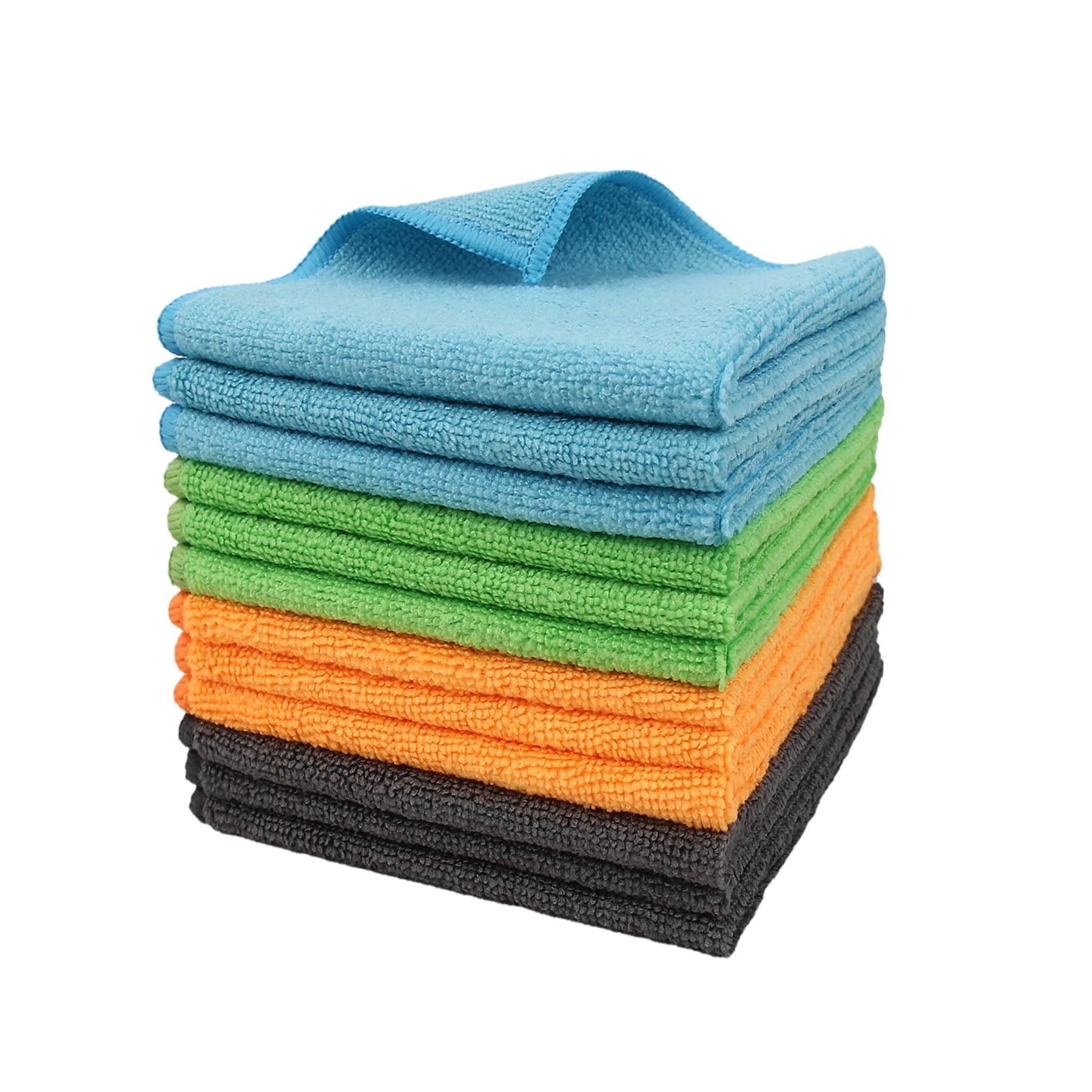 Clean Microfiber Cleaning Cloth, 16in*16in, 12 Pack Ultra-Thick Cleaning Rags, Super Absorbent, Lint Free &amp; Streak Free Cleaning Towels For Car, House, Kitchen, Office