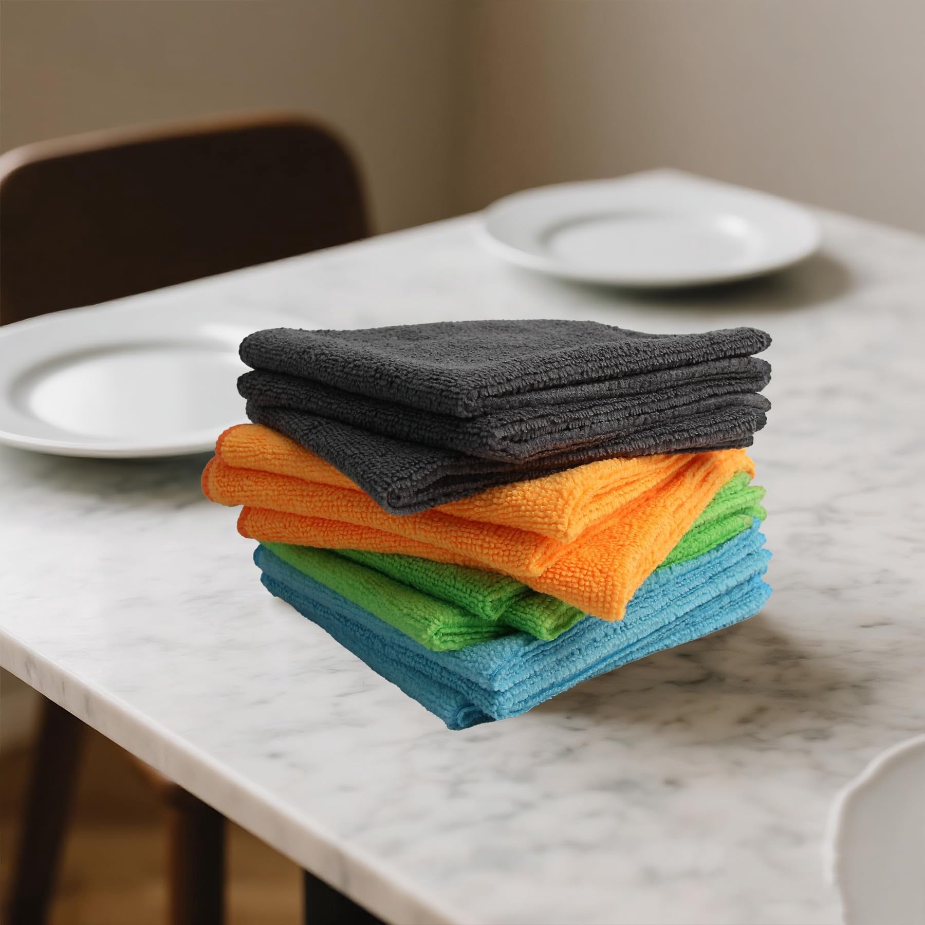 Clean Microfiber Cleaning Cloth, 16in*16in, 12 Pack Ultra-Thick Cleaning Rags, Super Absorbent, Lint Free &amp; Streak Free Cleaning Towels For Car, House, Kitchen, Office