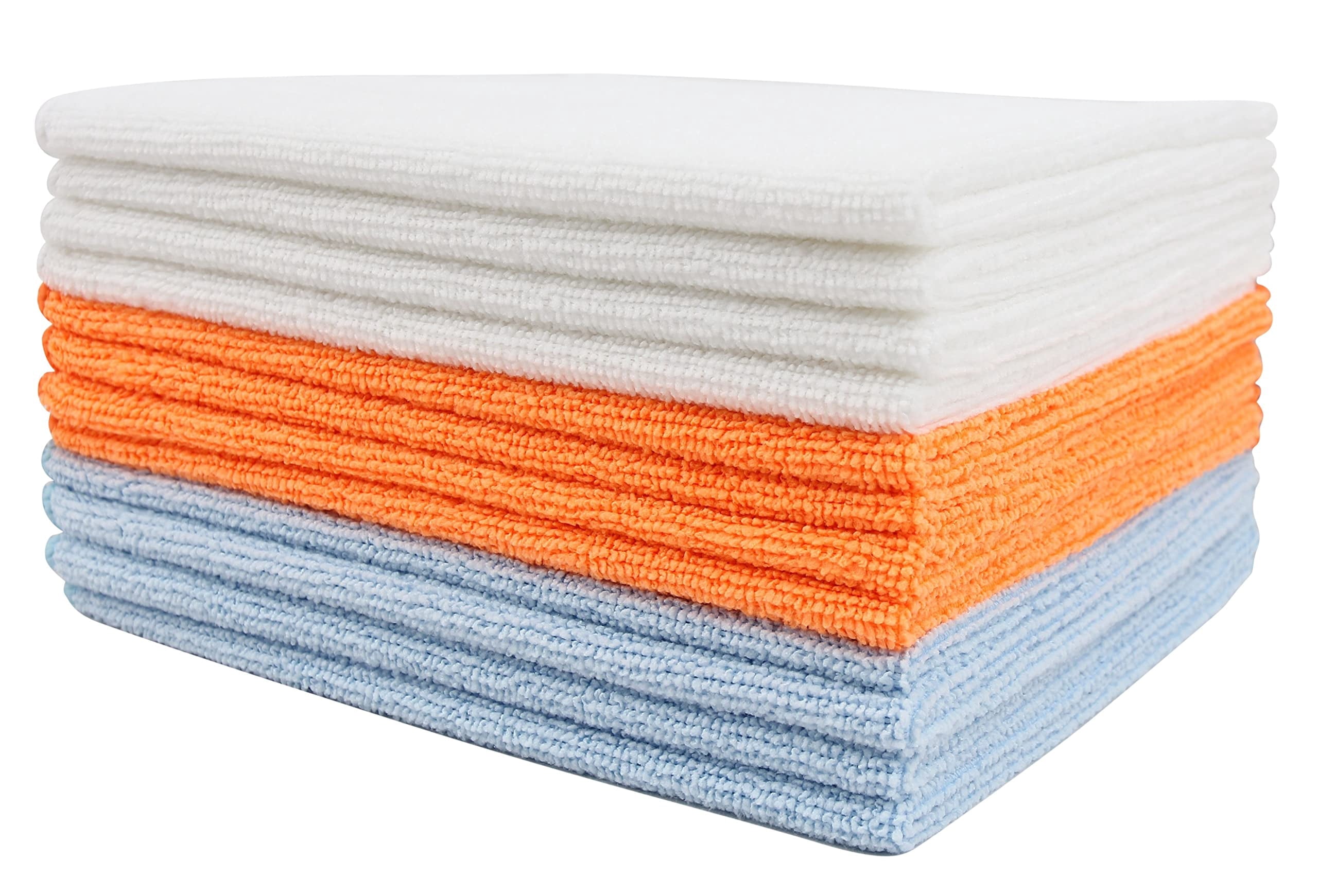 Clean Microfiber Cleaning Cloth, 16in*16in, 12 Pack Ultra-Thick Cleaning Rags, Super Absorbent, Lint Free &amp; Streak Free Cleaning Towels For Car, House, Kitchen, Office