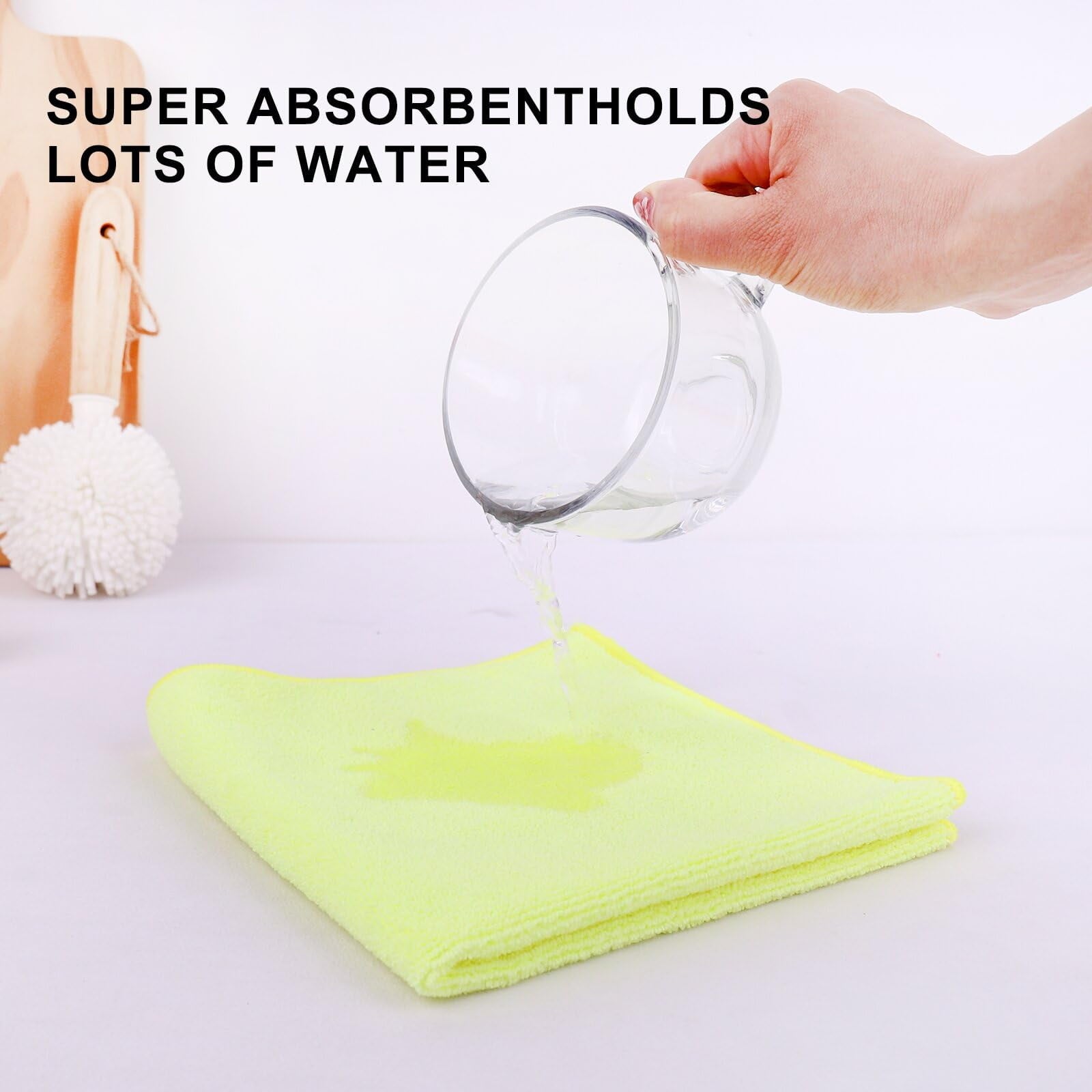 Clean Microfiber Cleaning Cloth, 16in*16in, 12 Pack Ultra-Thick Cleaning Rags, Super Absorbent, Lint Free &amp; Streak Free Cleaning Towels For Car, House, Kitchen, Office