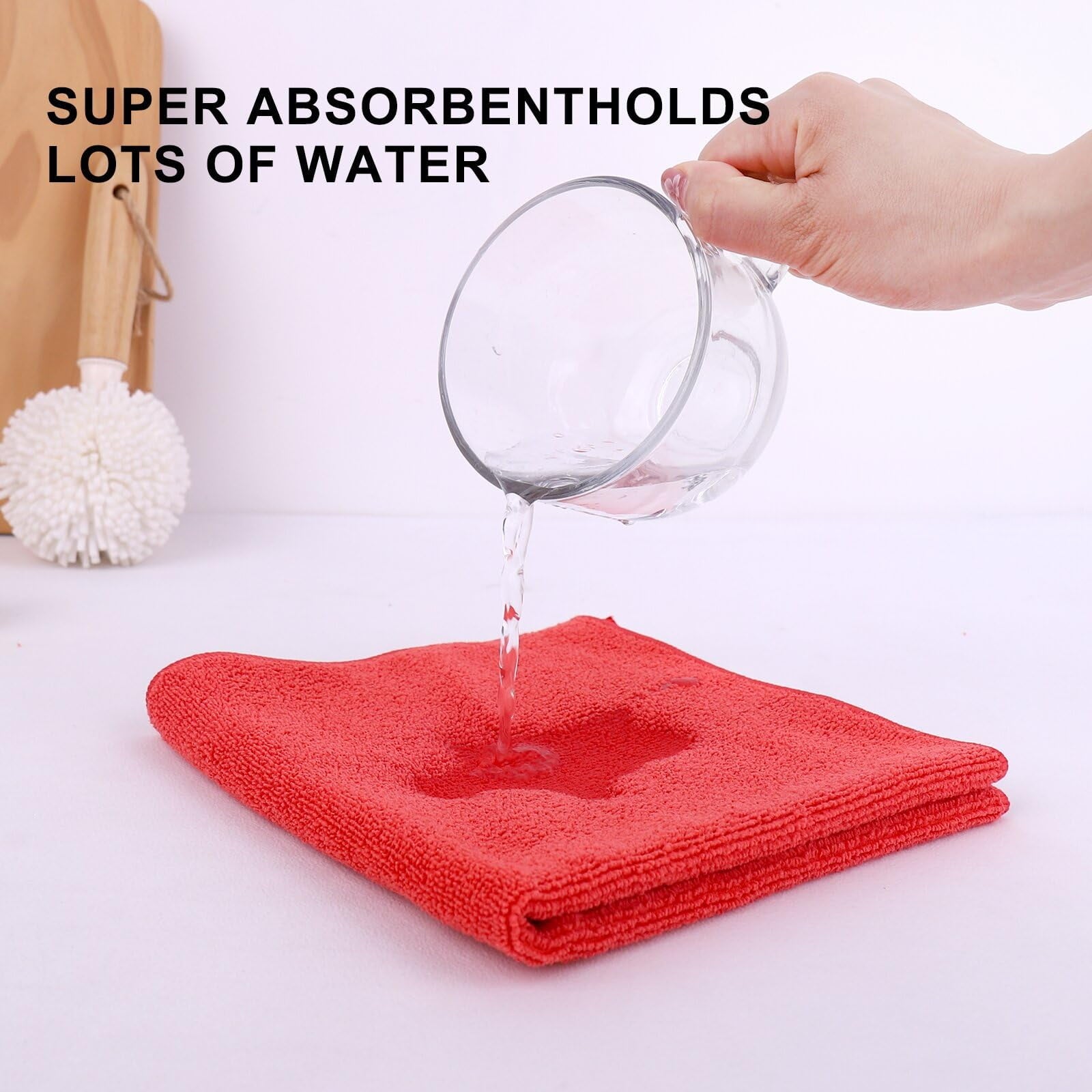 Clean Microfiber Cleaning Cloth, 16in*16in, 12 Pack Ultra-Thick Cleaning Rags, Super Absorbent, Lint Free &amp; Streak Free Cleaning Towels For Car, House, Kitchen, Office