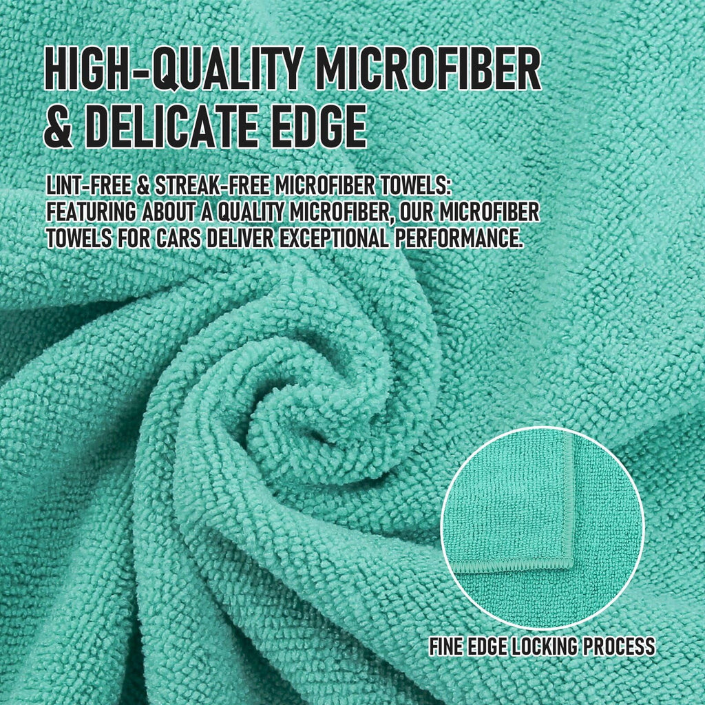Clean Microfiber Cleaning Cloth, 16in*16in, 12 Pack Ultra-Thick Cleaning Rags, Super Absorbent, Lint Free &amp; Streak Free Cleaning Towels For Car, House, Kitchen, Office