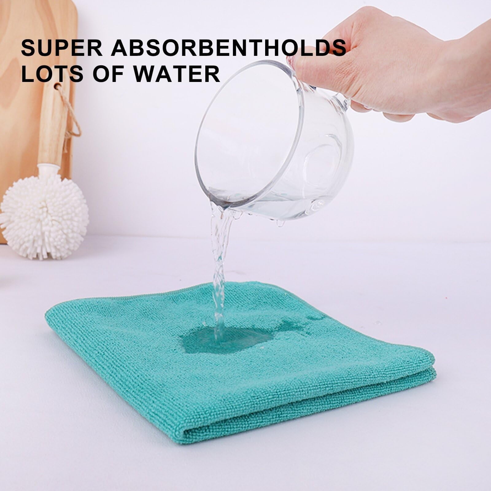 Clean Microfiber Cleaning Cloth, 16in*16in, 12 Pack Ultra-Thick Cleaning Rags, Super Absorbent, Lint Free &amp; Streak Free Cleaning Towels For Car, House, Kitchen, Office
