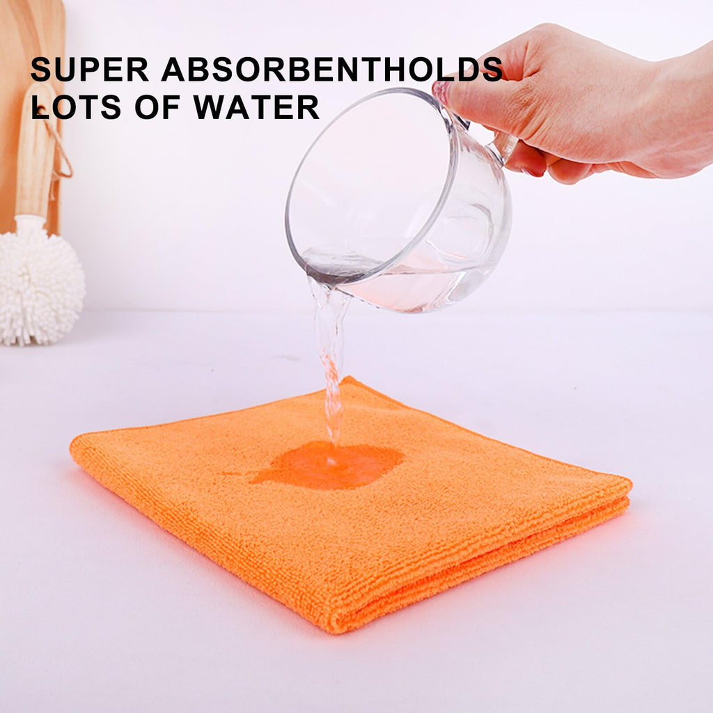 Clean Microfiber Cleaning Cloth, 16in*16in, 12 Pack Ultra-Thick Cleaning Rags, Super Absorbent, Lint Free &amp; Streak Free Cleaning Towels For Car, House, Kitchen, Office