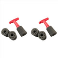 2X Car Wash Embedded Tire Screw Brush Lug Nut Wheel Cleaning Tools with 6 Extra Sponges
