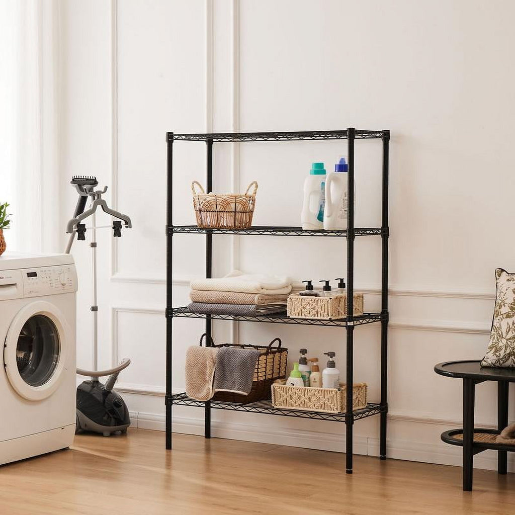 Storage Shelving Unit 5-Tier, Adjustable Metal Wire Racks Heavy Duty Standing Shelf Organizer for Kitchen, Closet, Pantry, Garage, Bathroom, Laundry