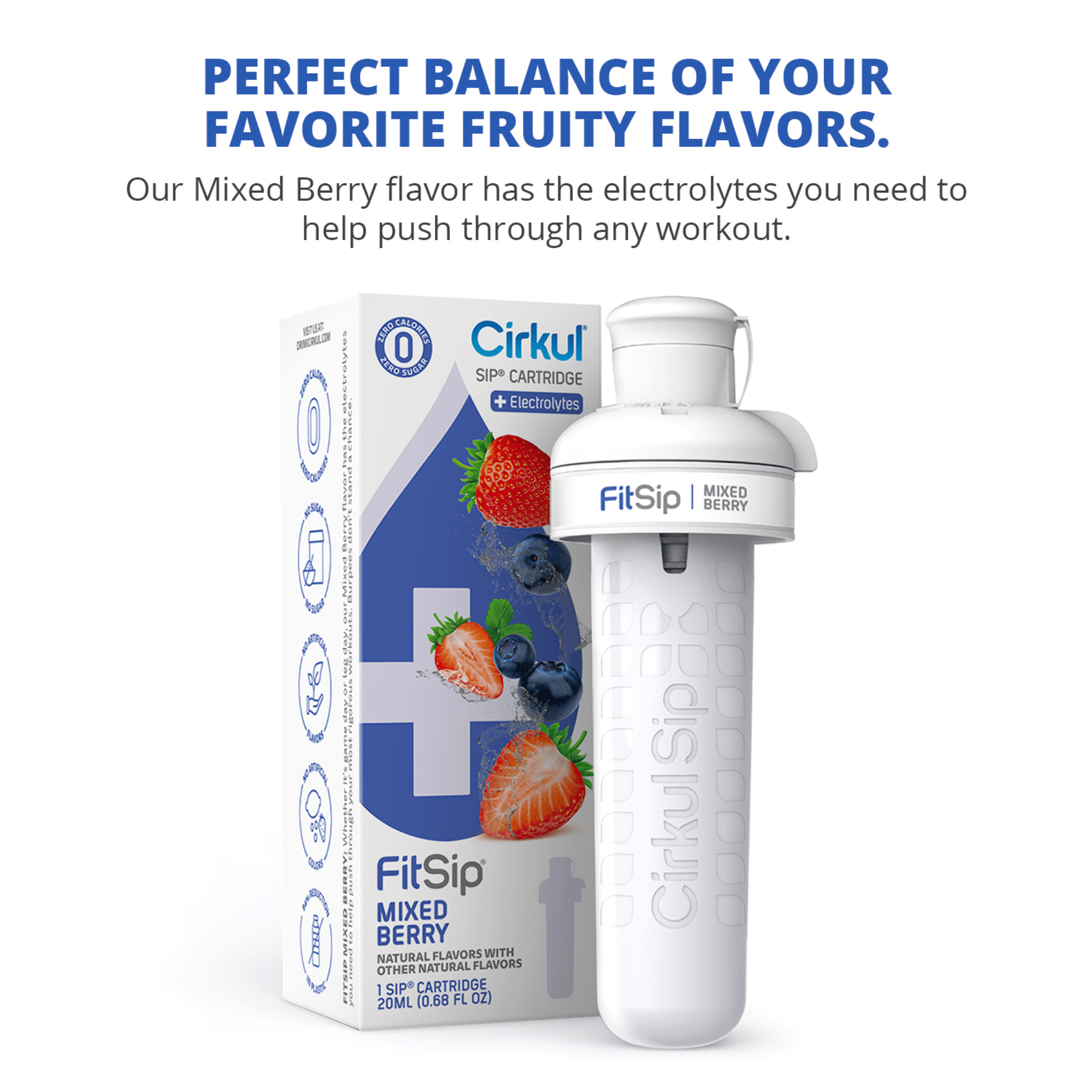 (2 pack)   Mixed Berry Flavor Cartridge, Drink Mix, 1-Pack