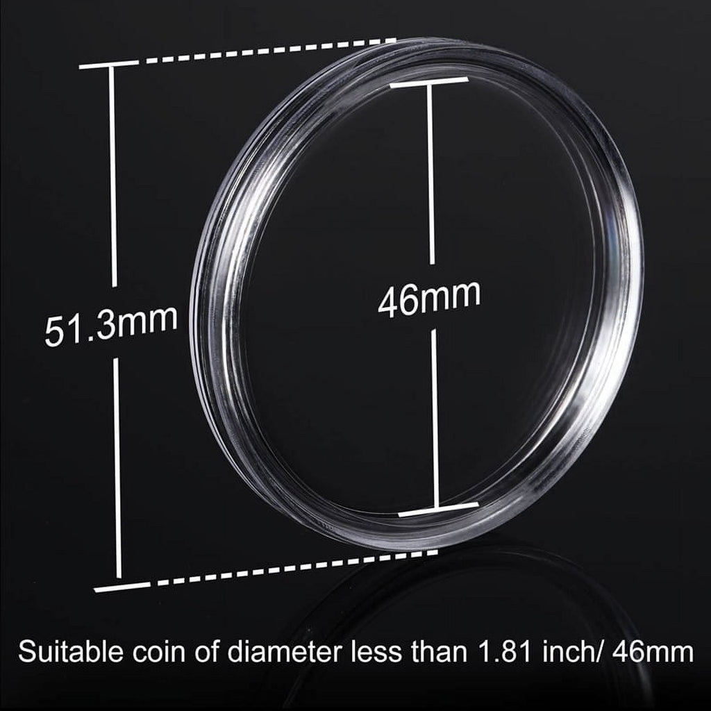 260 Pcs Coin Capsules Holder and Protect Gasket Coin Case for Coin Collection Supplies, 200 Pcs 30Mm &amp; 60 Pcs 46Mm