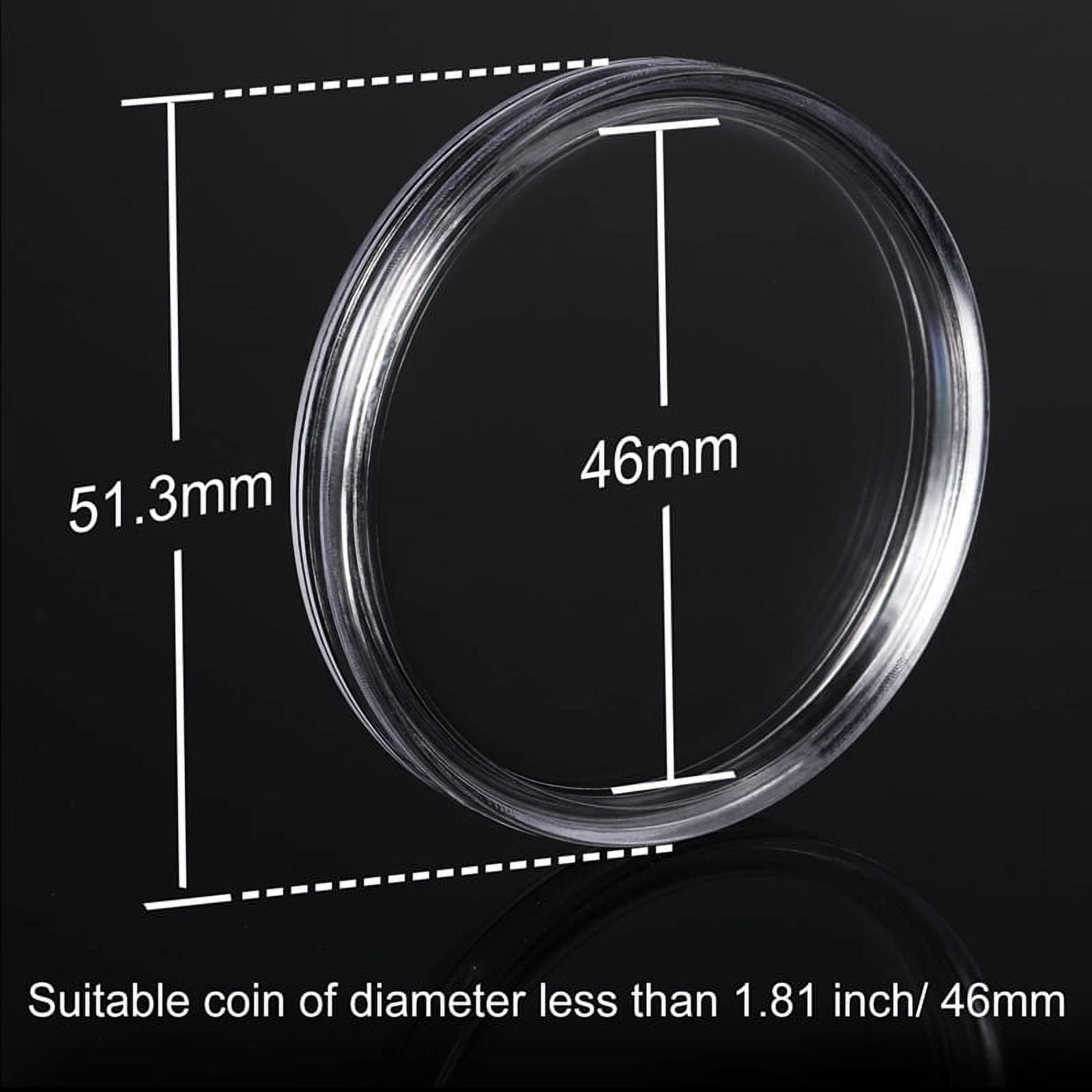 260 Pcs Coin Capsules Holder and Protect Gasket Coin Case for Coin Collection Supplies, 200 Pcs 30Mm &amp; 60 Pcs 46Mm