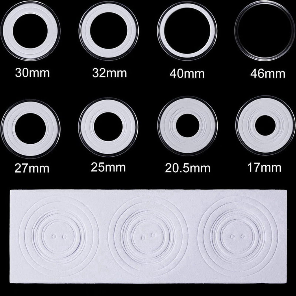 260 Pcs Coin Capsules Holder and Protect Gasket Coin Case for Coin Collection Supplies, 200 Pcs 30Mm &amp; 60 Pcs 46Mm