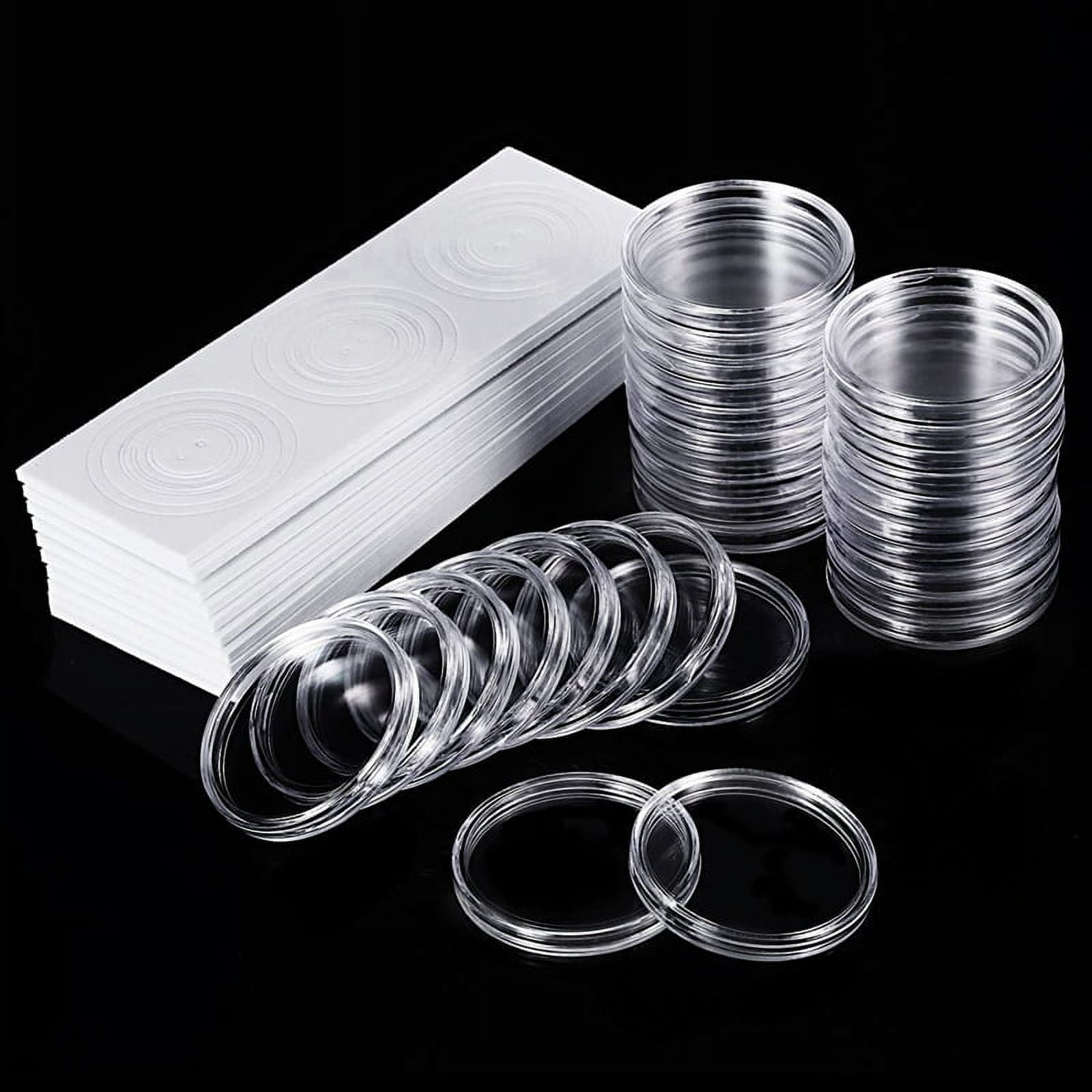 260 Pcs Coin Capsules Holder and Protect Gasket Coin Case for Coin Collection Supplies, 200 Pcs 30Mm &amp; 60 Pcs 46Mm
