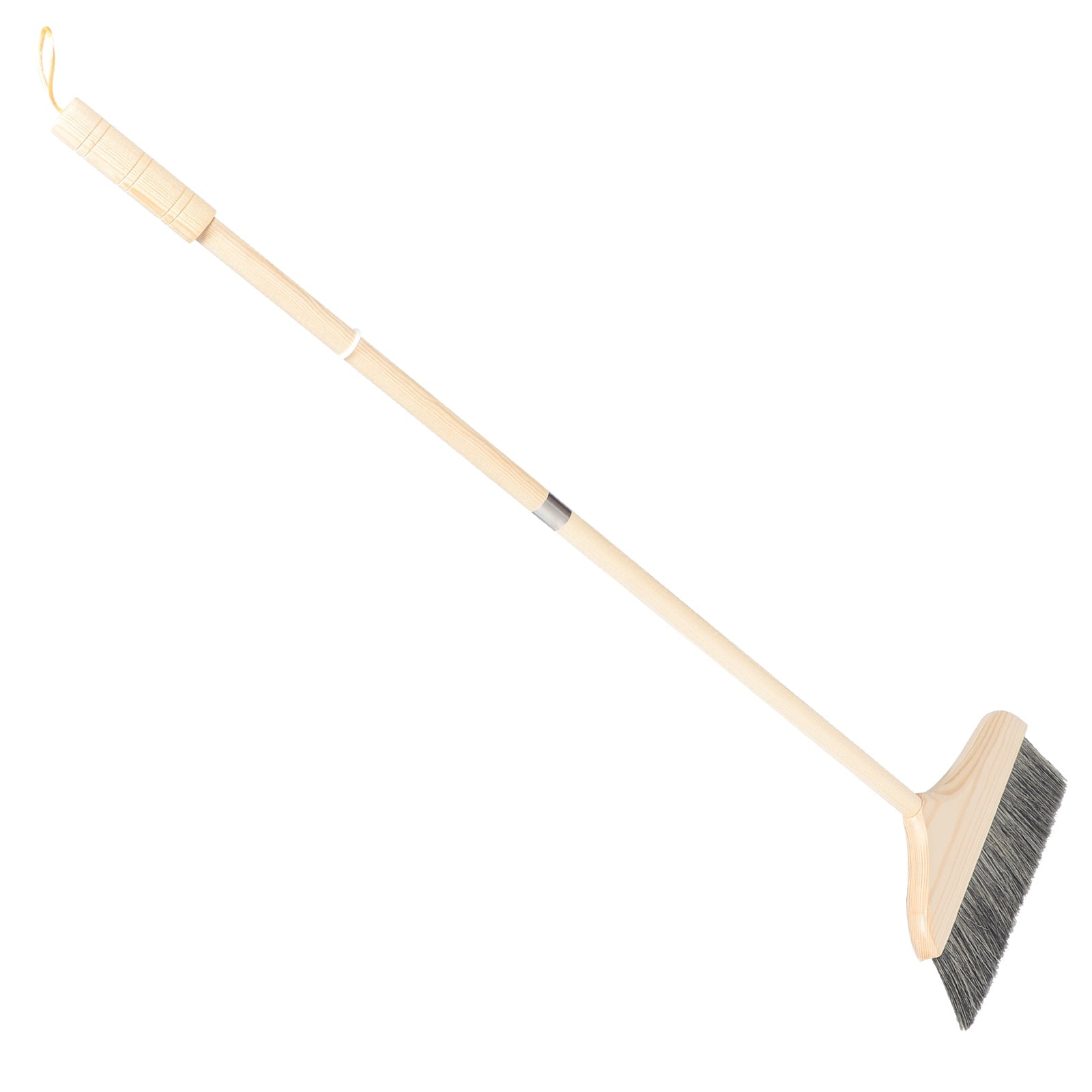 2 PCS Dustpan Wooden Long Handle Broom Easy Storage Anti-static