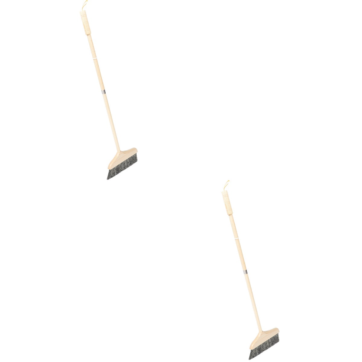 2 PCS Dustpan Wooden Long Handle Broom Easy Storage Anti-static