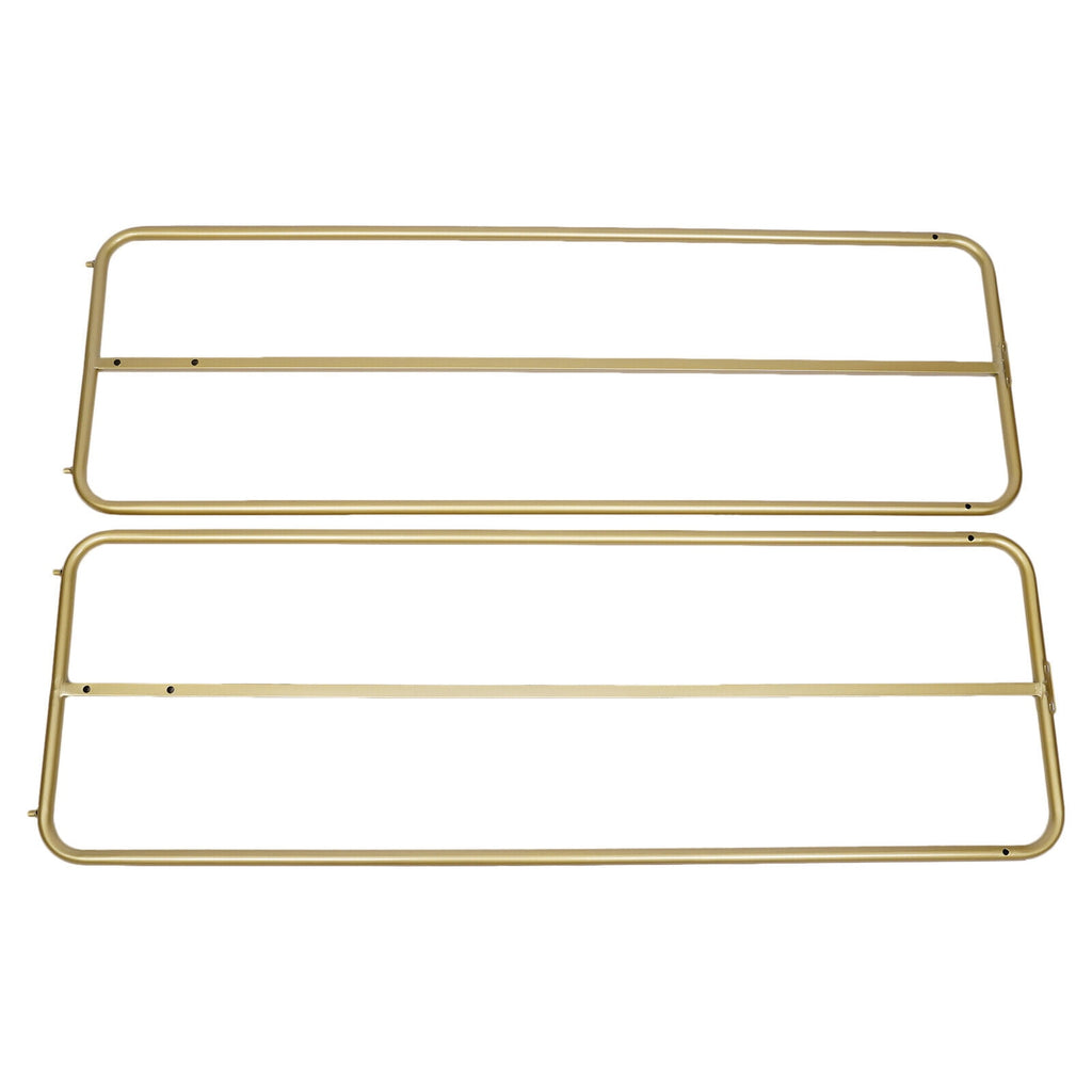 Boutique Adjustable Height Modern 2 Rods 1-Shelf Clothes Rack, Gold